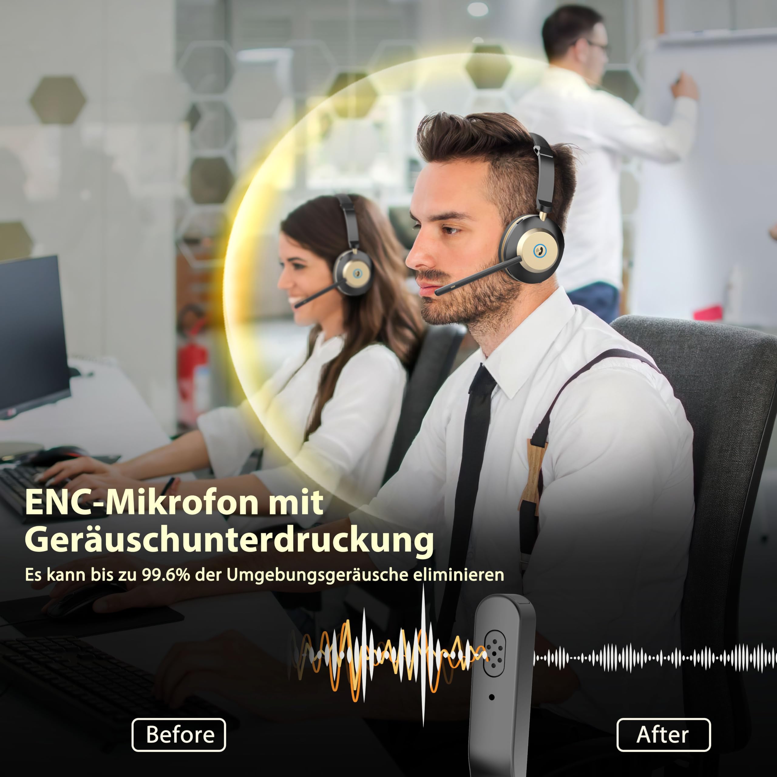 Earbay Casque sans fil avec microphone