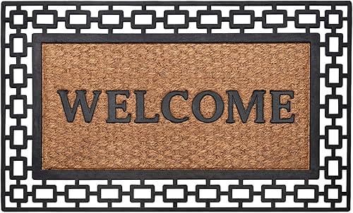 Miniatura 5 de Tapetes de goma reciclada, duraderos y fáciles de limpiar para todas las estaciones, resistentes para todo tipo de clima, para entradas, parte