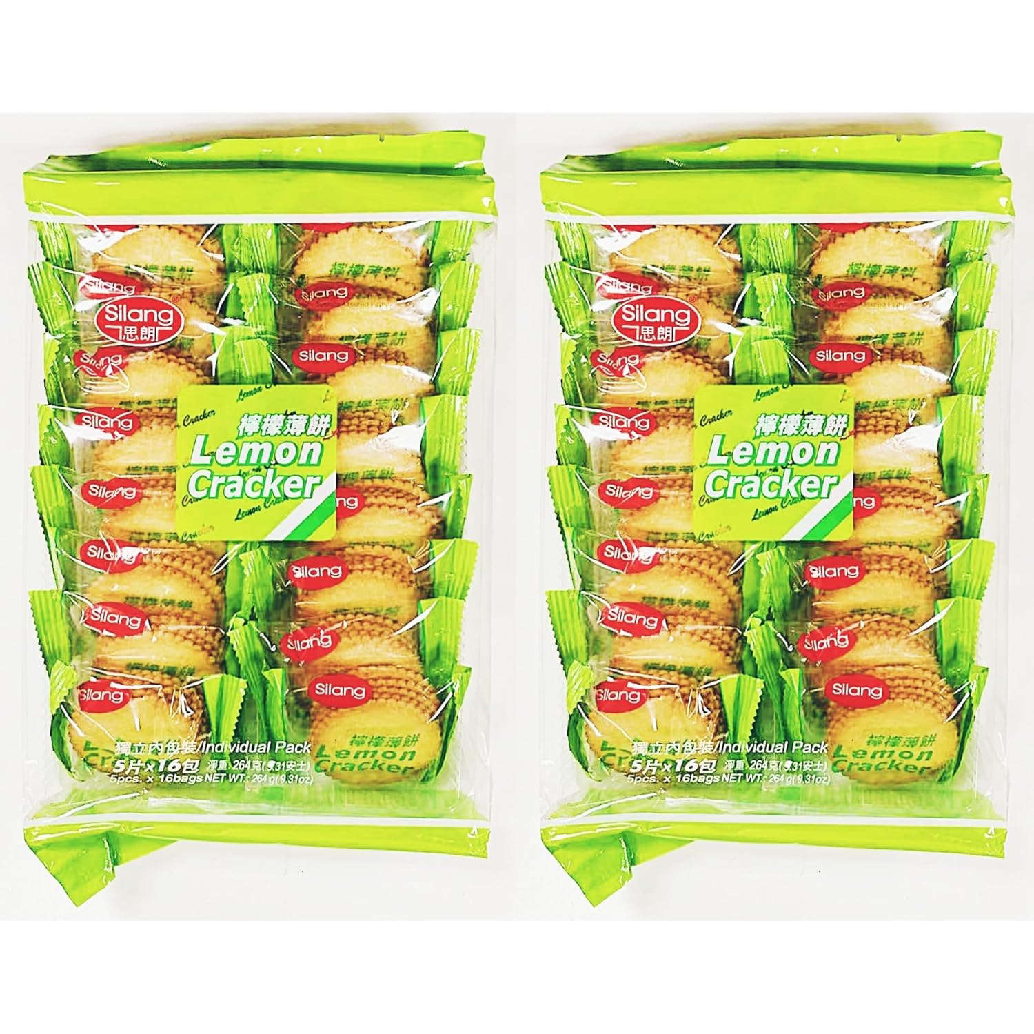 Galletas Lemon Crackers Silang, 2 Pack, 16 Bolsas Individuales