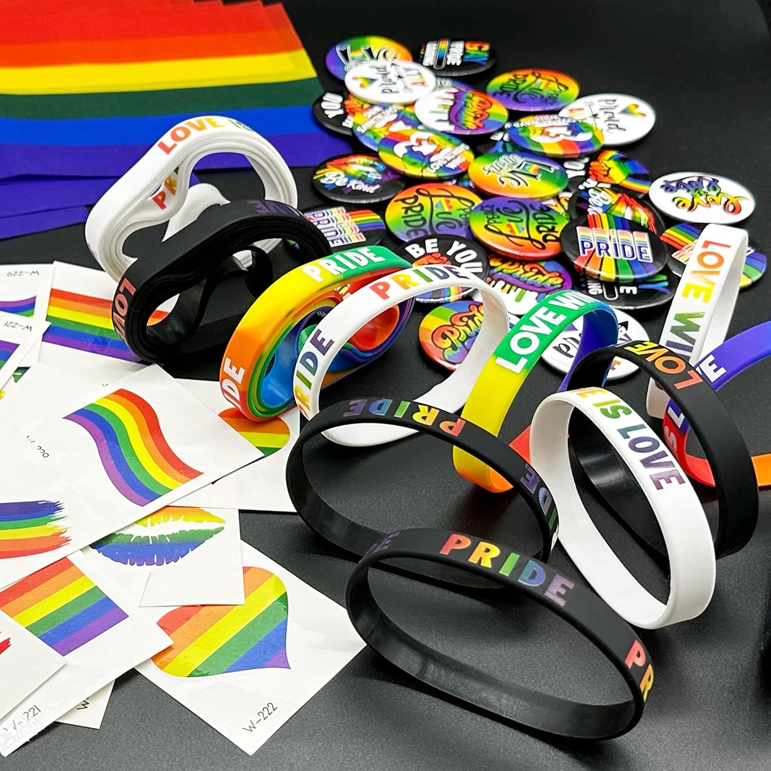 Cinrobiye 30 Pcs Rainbow Pride Wristbands Gay Pride Silicone Bracelet LGBT Accessories Love Gay Lesbian Rainbow Stuff Wristbands Sports Rubber Bracelets Gifts for Gay Party Decorations Supplies - Image 6