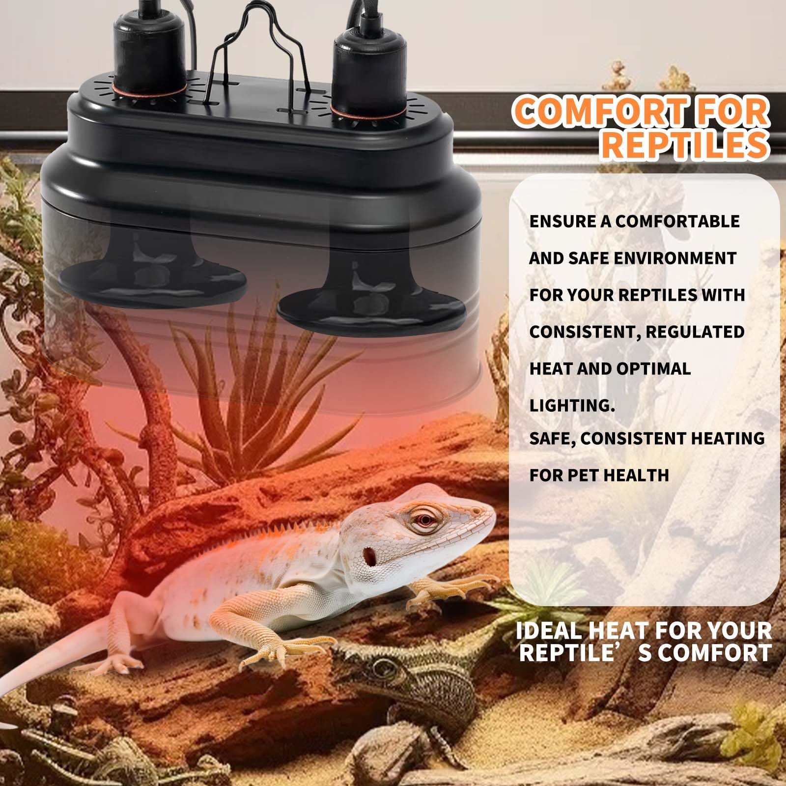 150W Reptile Heat Lamp(2 Packs)-Ceramic Heat Emitter for Reptiles Amphibian Pet Brooders Chicken Incubation, and Terrariums Turtle Lizard Bearded Dragon Snake Size E26 - image 4