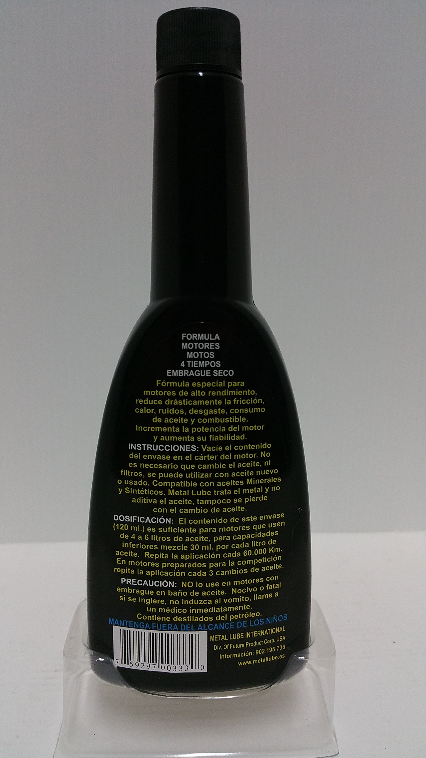 Metal lube #4EFES formula motores motos 4 tiempos con embrague seco. 120ml