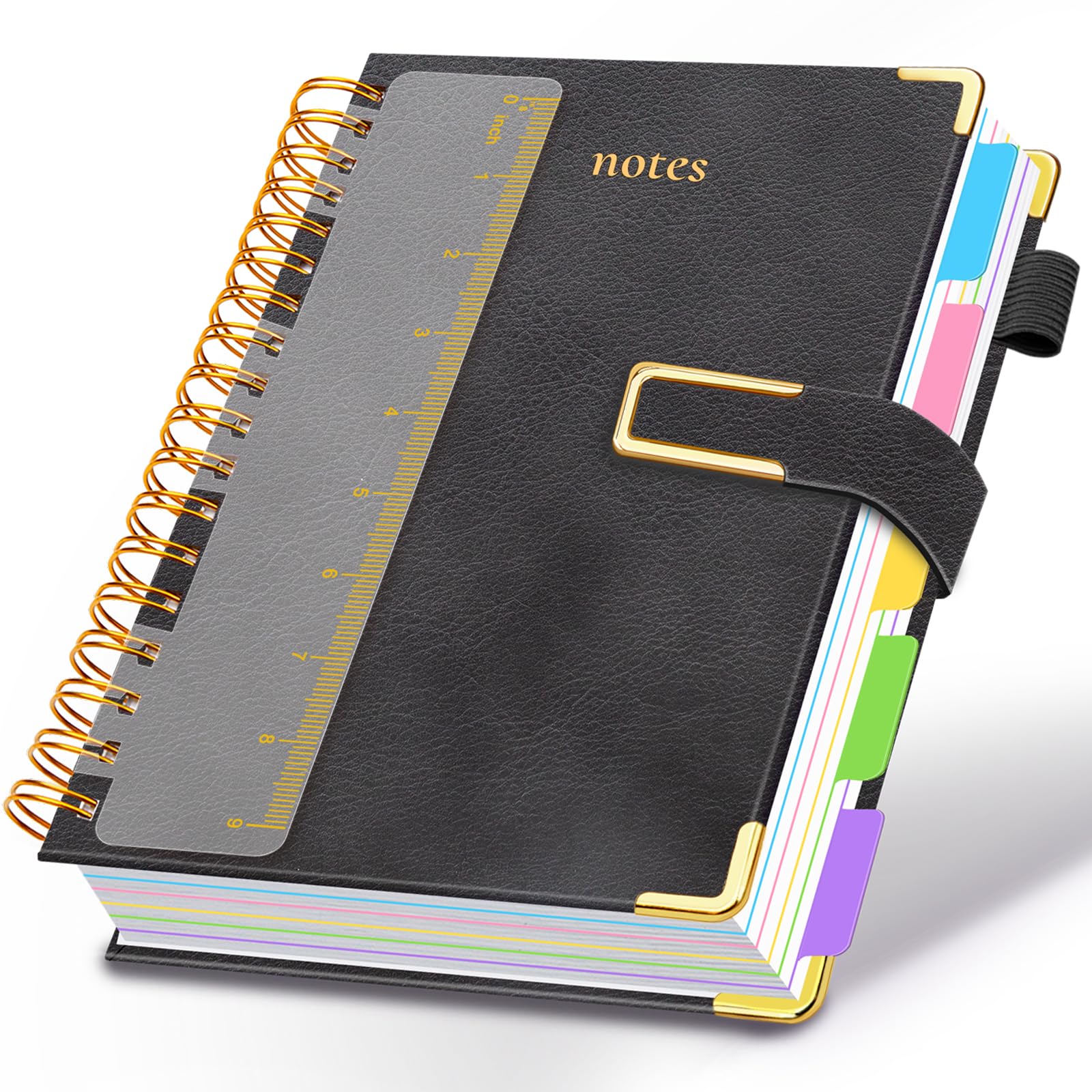 Photo 1 of Veytust Hardcover Spiral Notebook, 8"x10", College Ruled, 300 Pages, Black