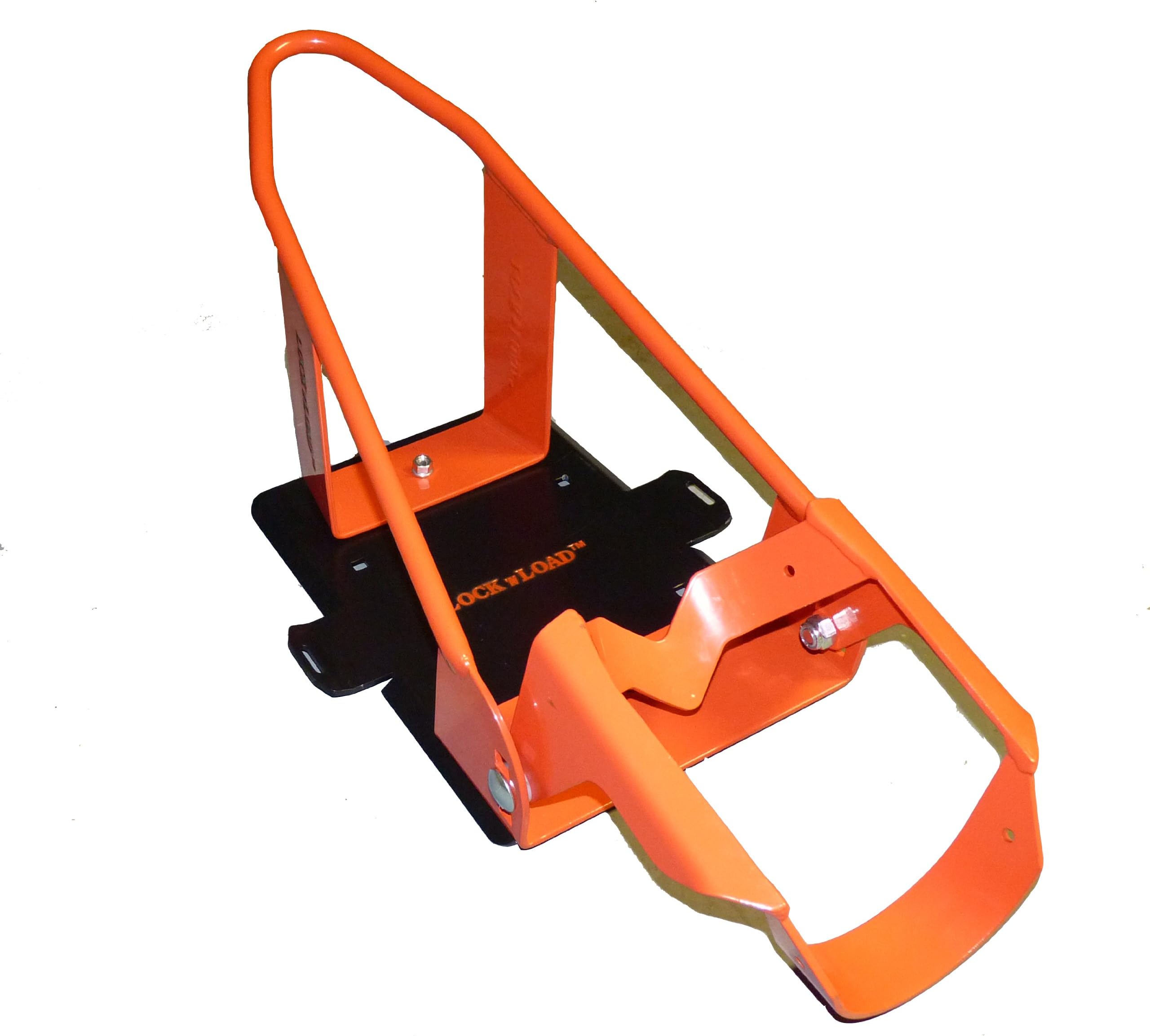 Lock 'N Load (BK100) Orange/Black Deluxe Motorcycle Wheel Chock