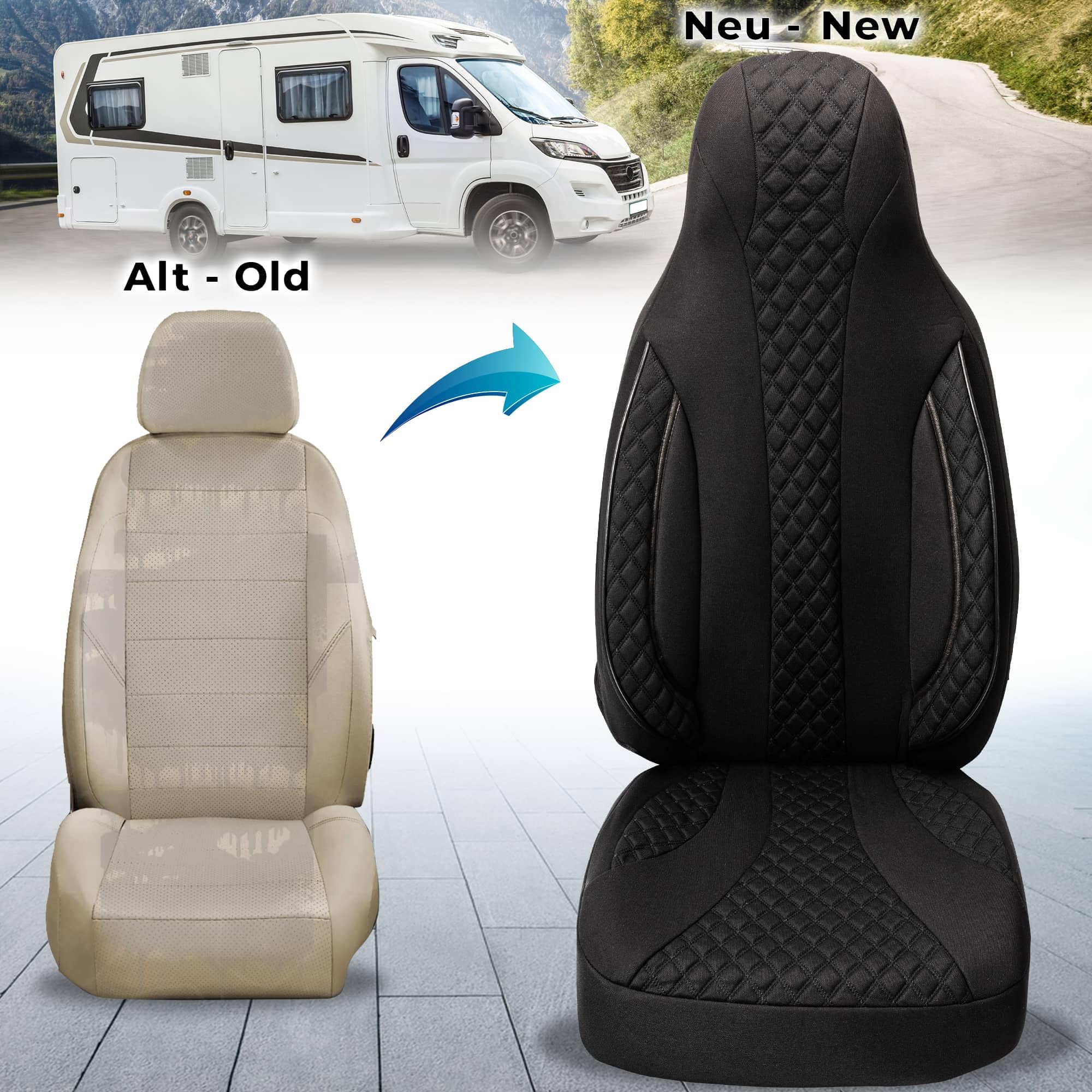 BREMER SITZBEZÜGE Wohnmobil Schonbezüge für Globecar Campscout Elegance WPL404