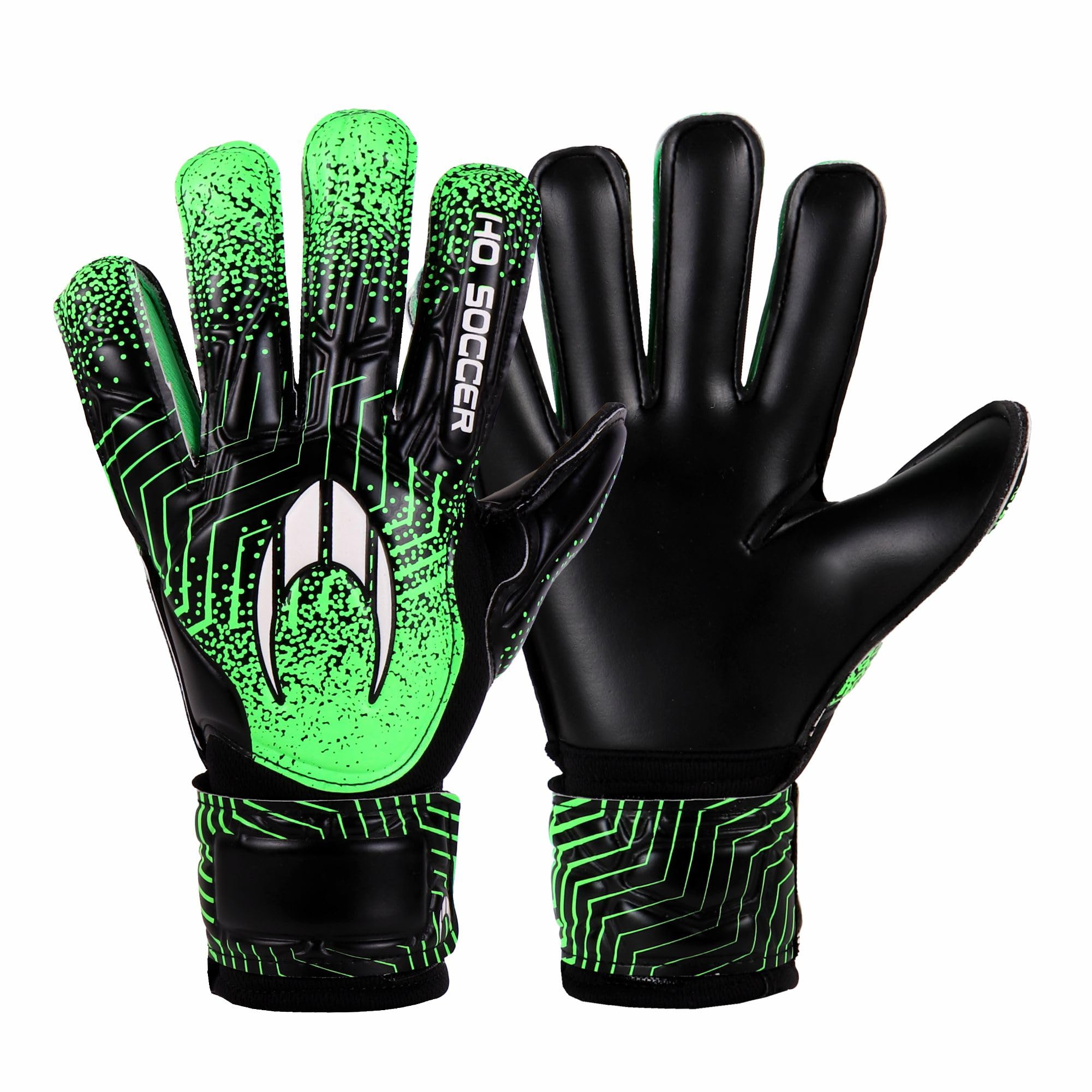 HO Soccer Force Green rękawice bramkarskie, Unisex dzieci, czarne/zielone, 3