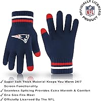 Vista 79 de Ultra Game Gorro de invierno de punto súper suave oficial de la NFL con guantes extra cálidos para pantalla táctil