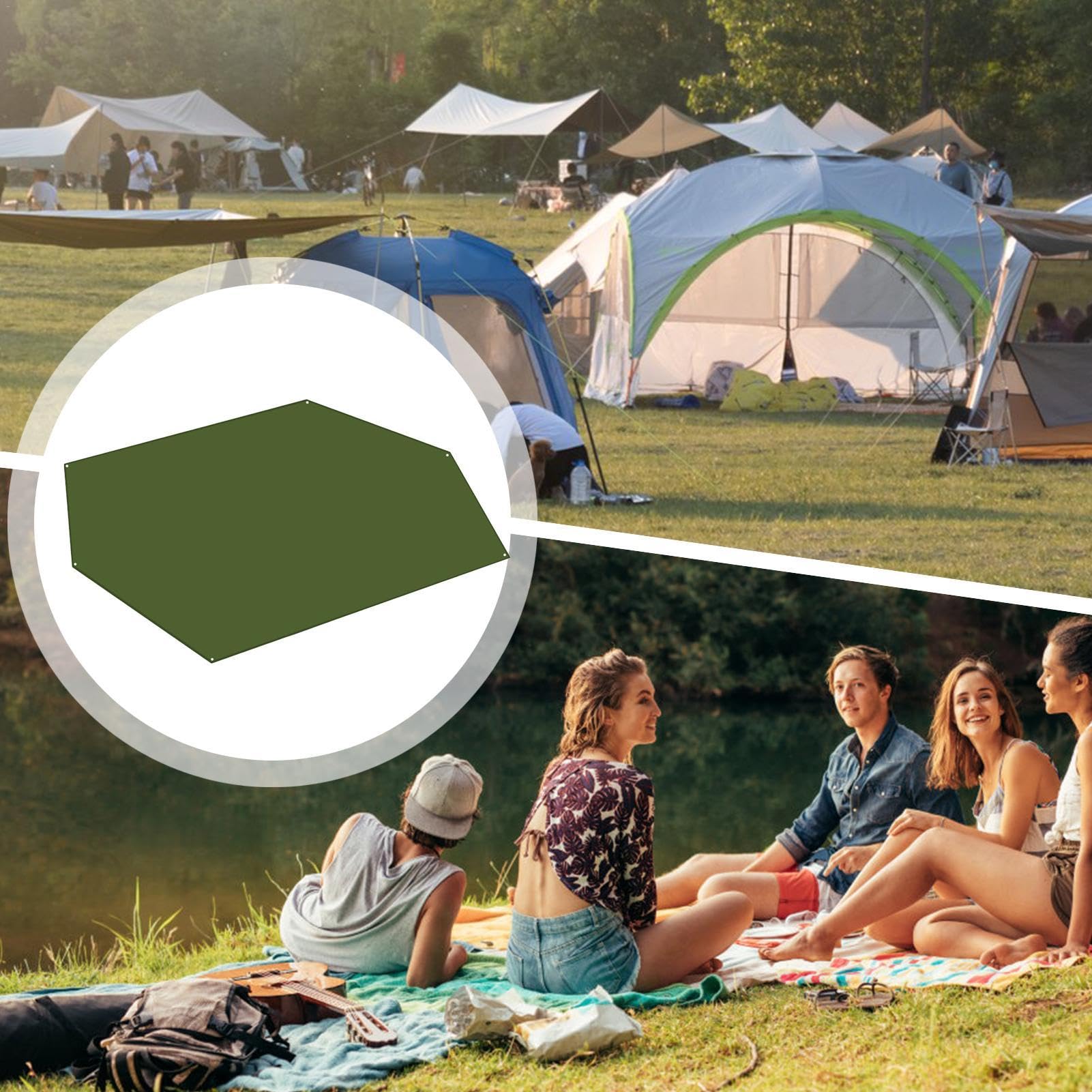 Tapis de Sol de Tente, Tapis de Camping - Tente de bâche de Tapis