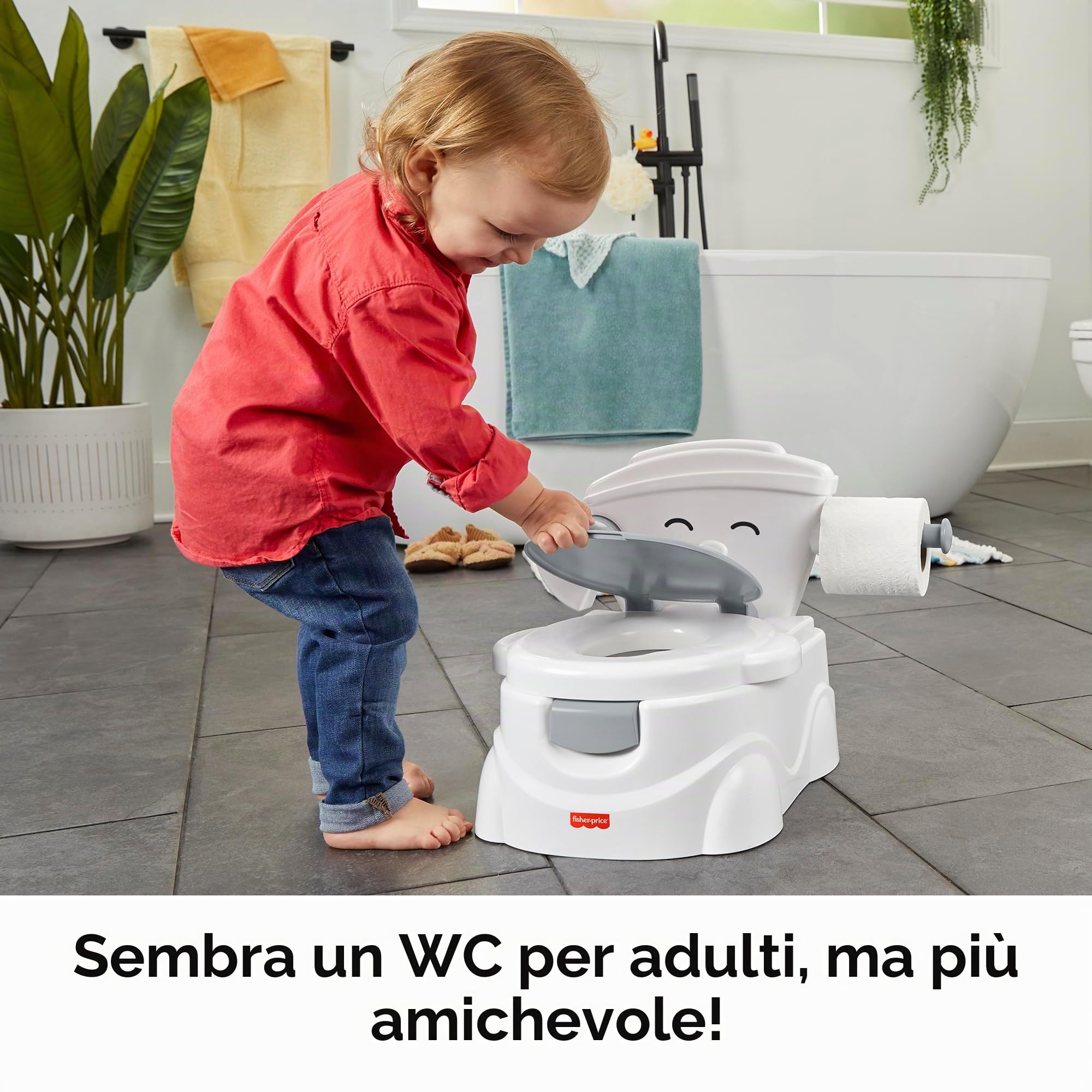 Fisher-Price™ Vasino per bambini "Cheer for me!" - Vasino con luci, suoni e frasi e anello rimovibile