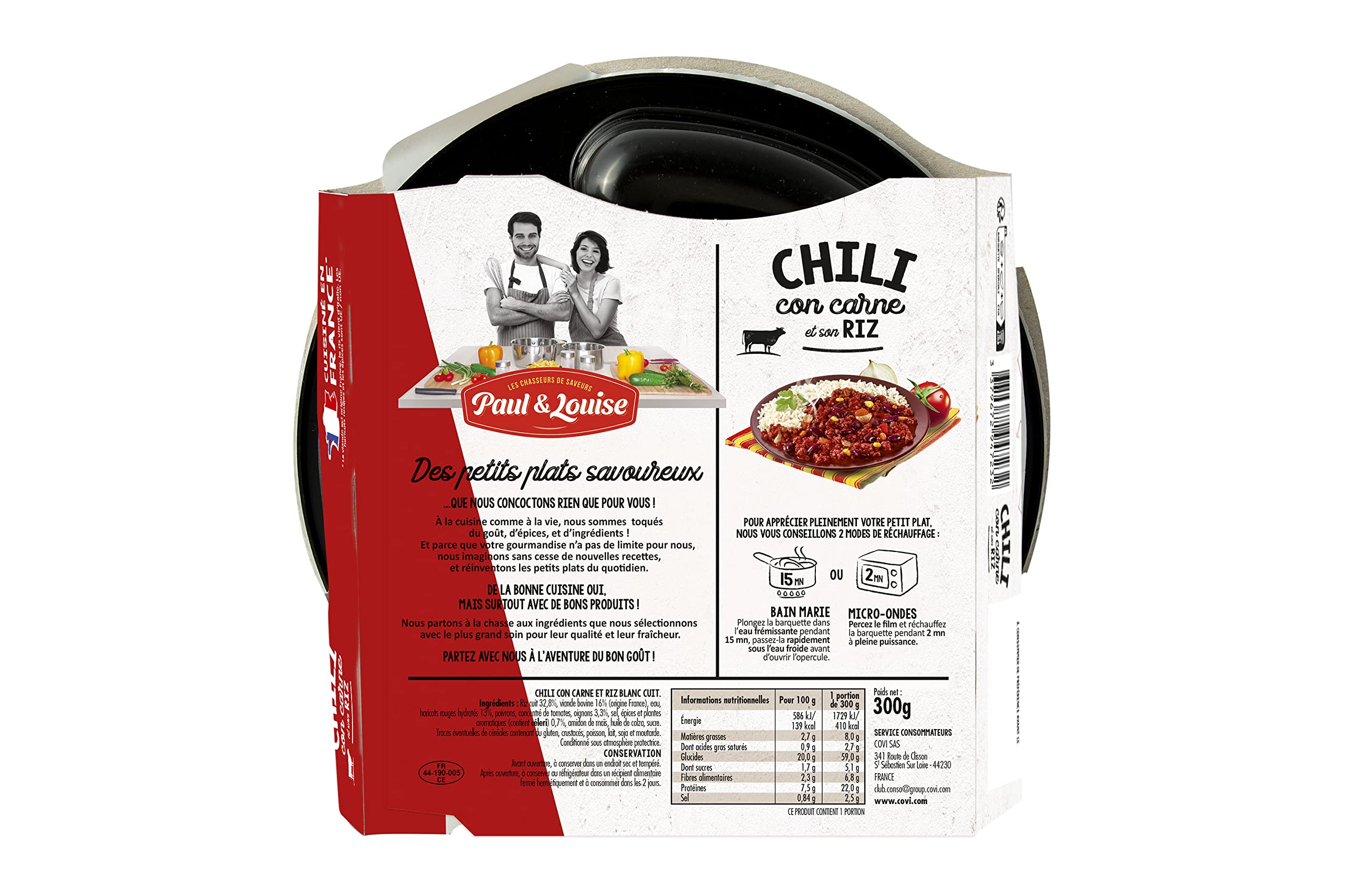 Box Découverte Paul & Louise – 8 plats cuisinés - Recettes Exotiques - Longue Conservation - Viande Origine France - Prêt en 2 Minutes - Box repas - Pratique