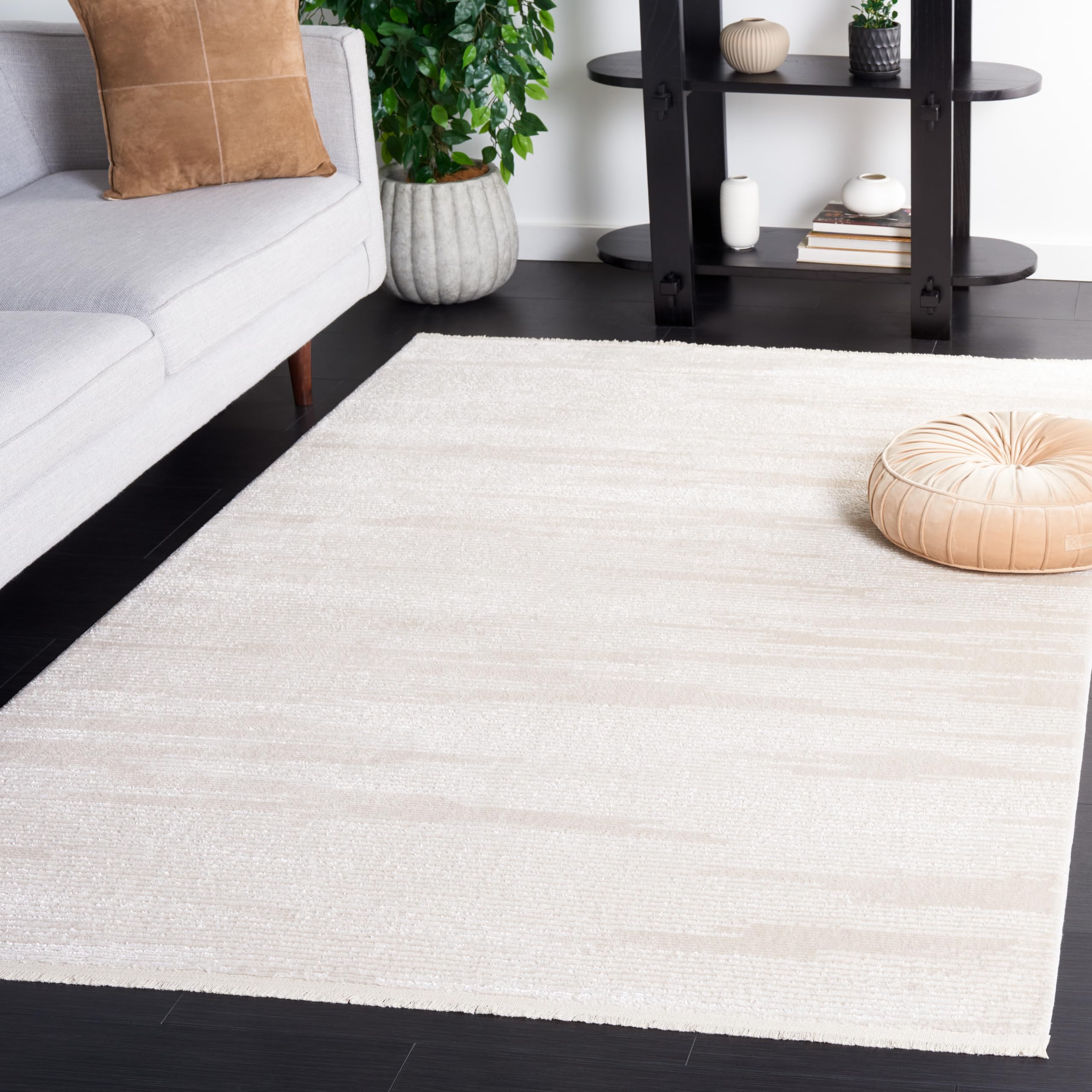 SAFAVIEH Area Rug 8x10 - Whisper Collection - Large - Ivory & Beige, Modern Design, Non-Shedding & Easy Cleaning, Ideal for Living Room, Bedroom,