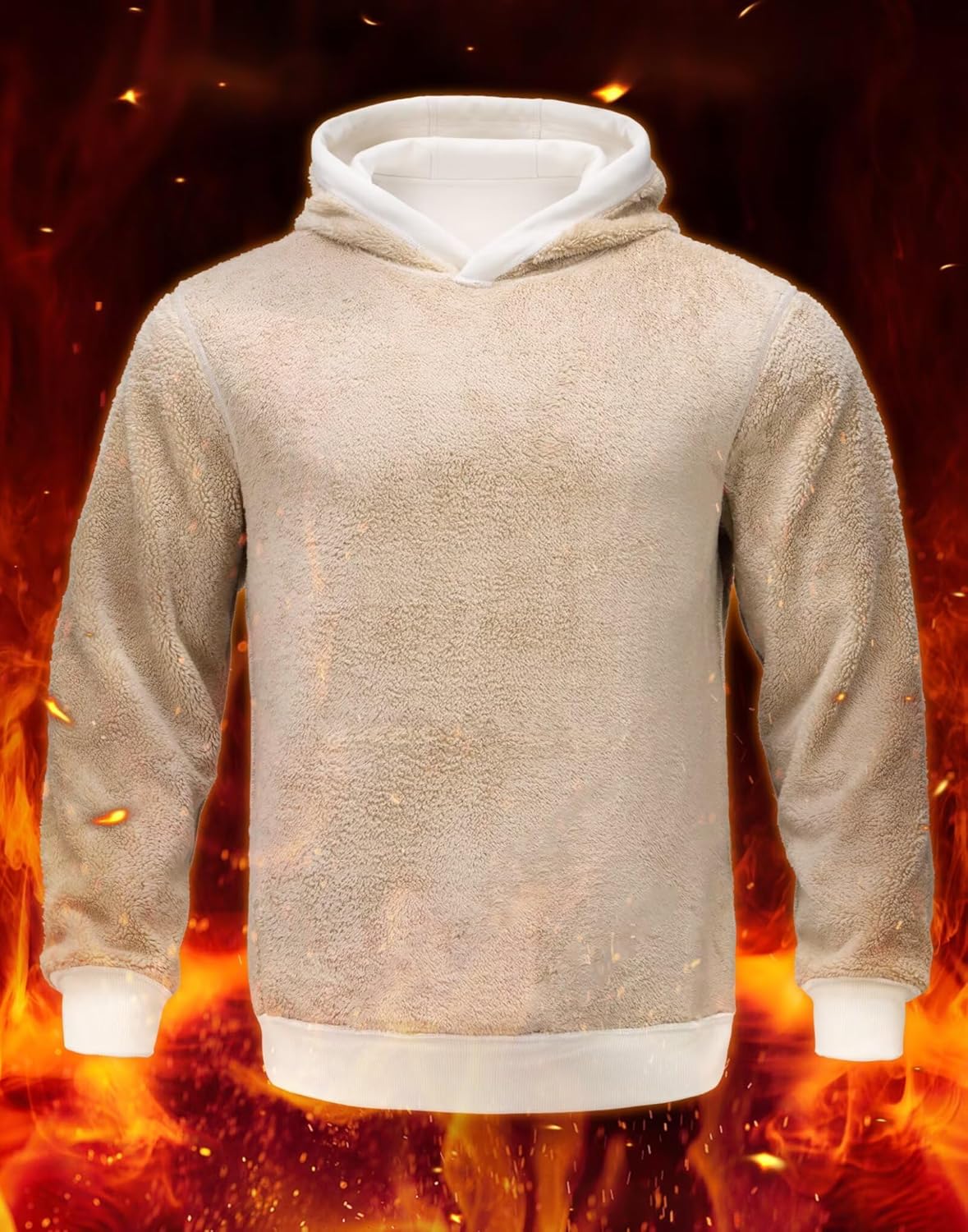 Pudolla Men's Sherpa Hoodie Pullover Winter Thick Warm Fleece Lined Hoodies Athletic Sweatshirts with Kangaroo Pouch Pocket