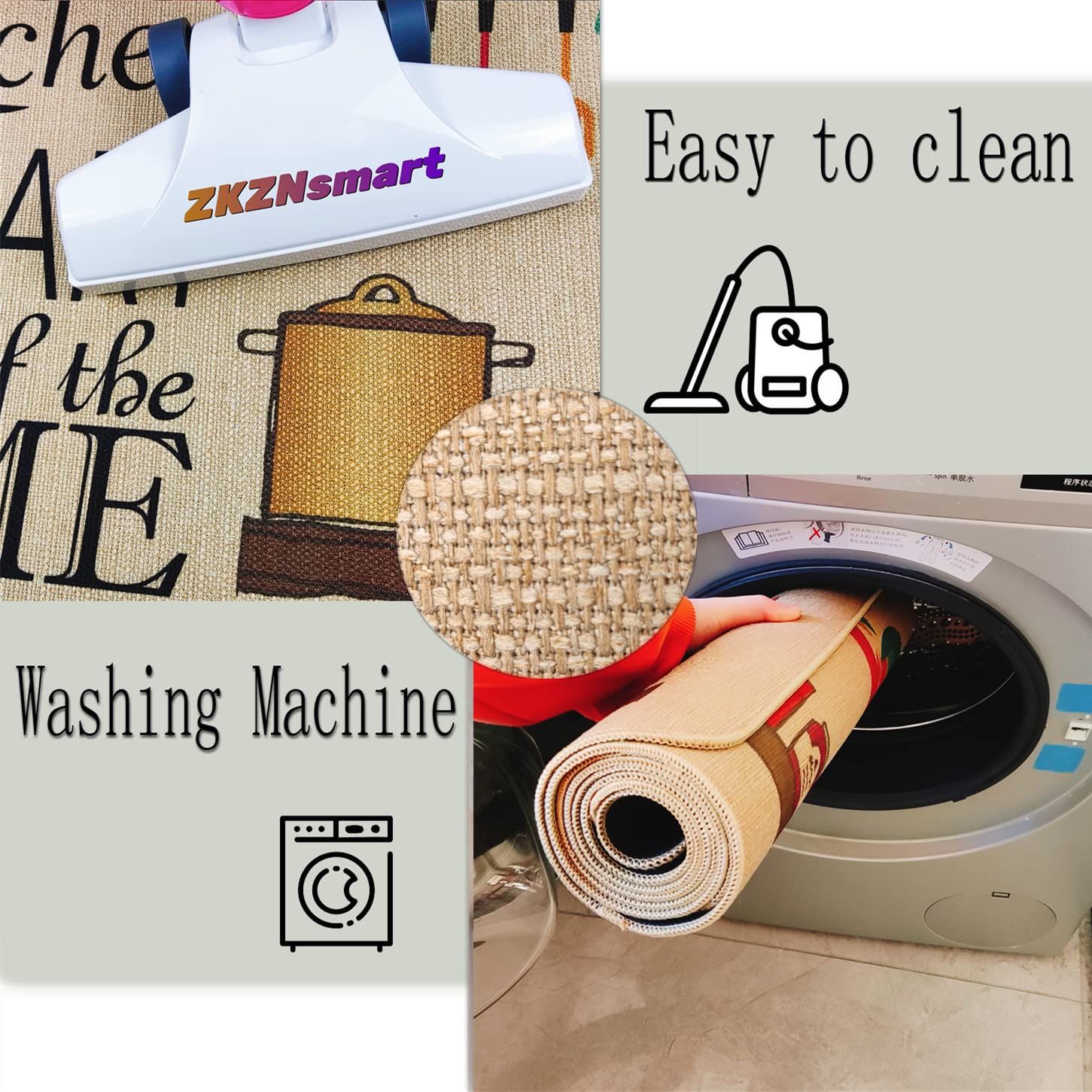 ZKZNsmart Kitchen Mats Set - Non-Slip & Washable -5 ZKZNsmart Kitchen Mats Set - Non-Slip & Washable -5