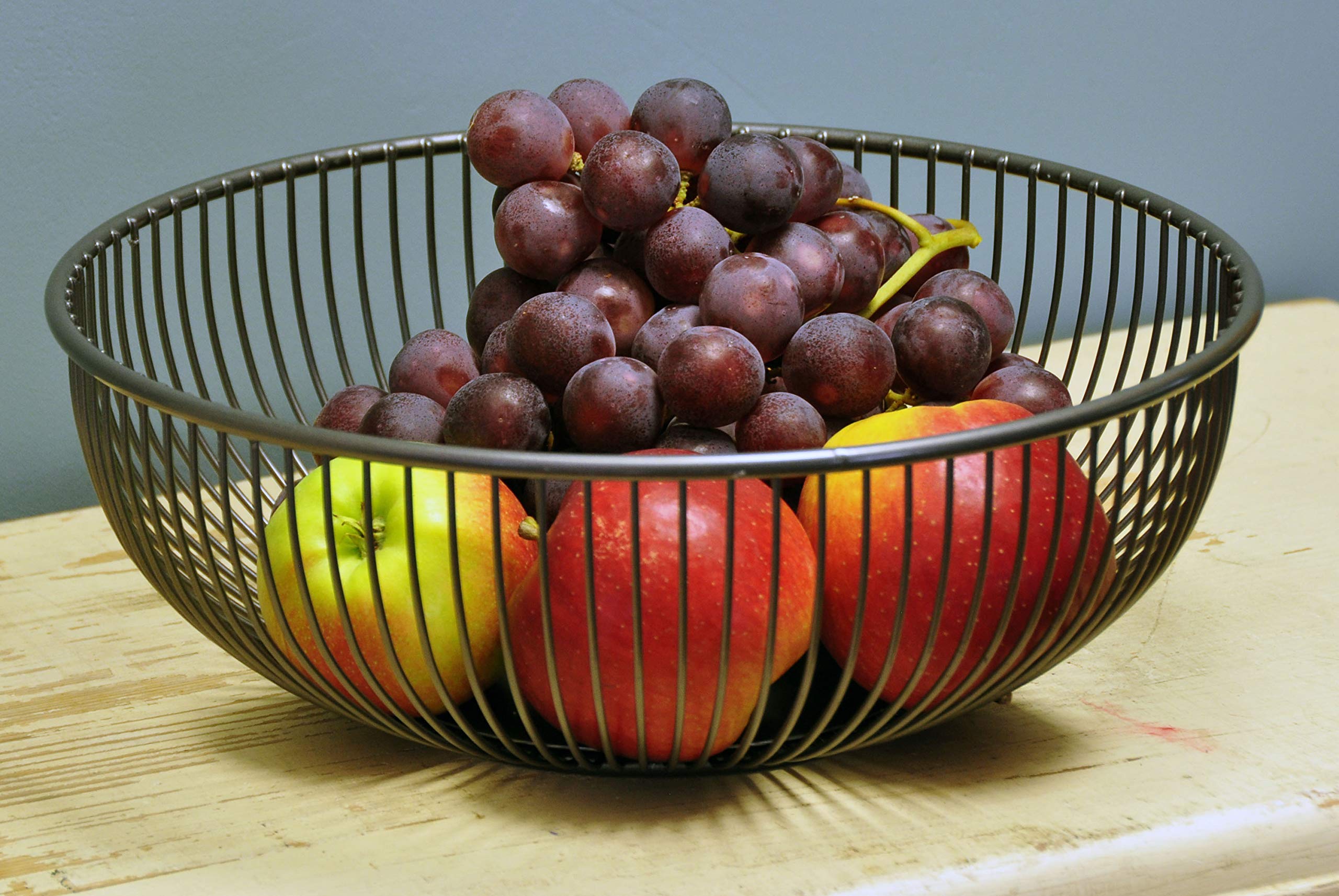 Moderne Obst Etagere // Metall // Schwarz // 3-teilig // zwei große Obstschalen & Bananenhalter