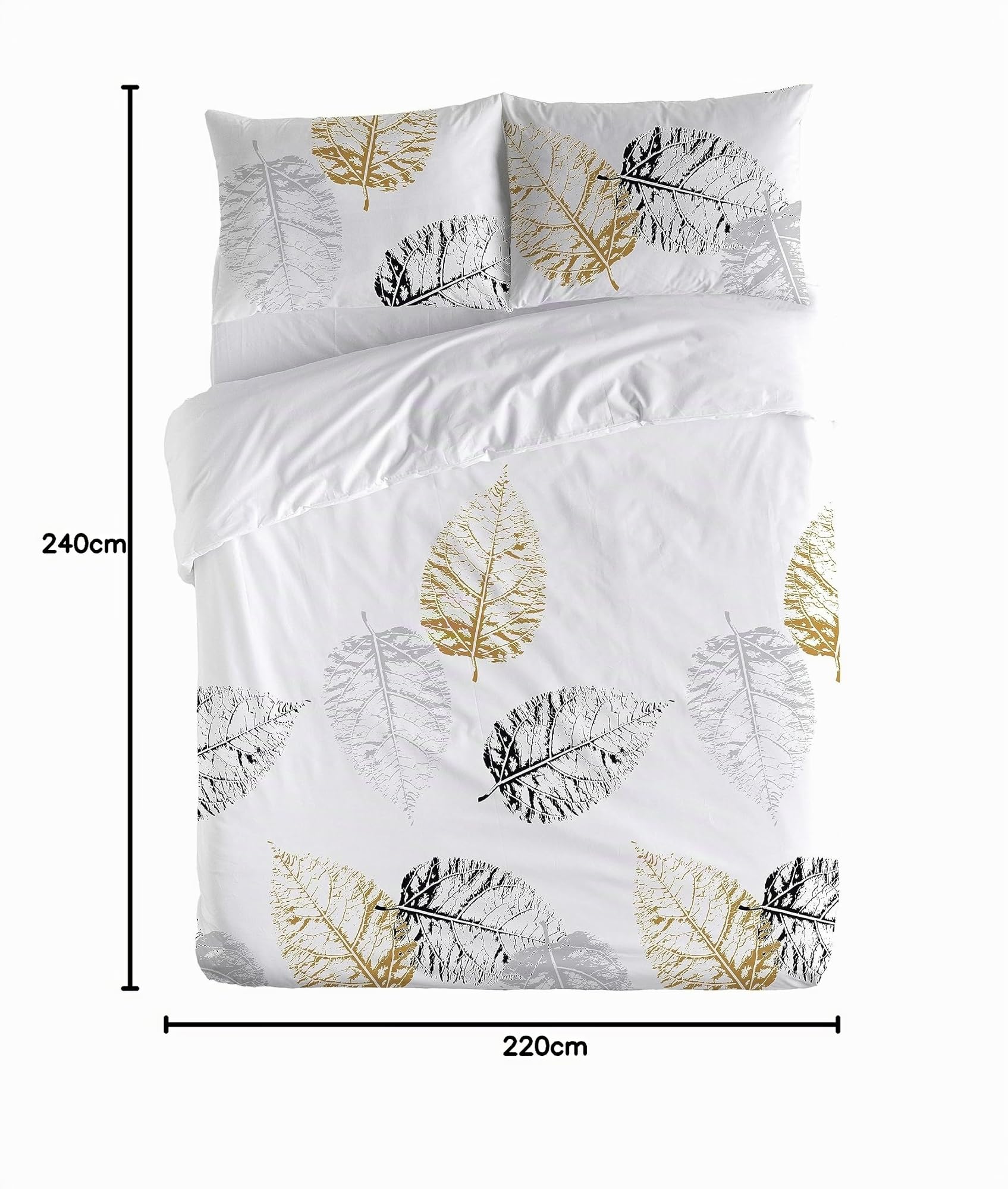 Funda nórdica Kari Cama 150 cm - 240x220 cm, algodón 200 Hilos. Cierre con Corchetes.