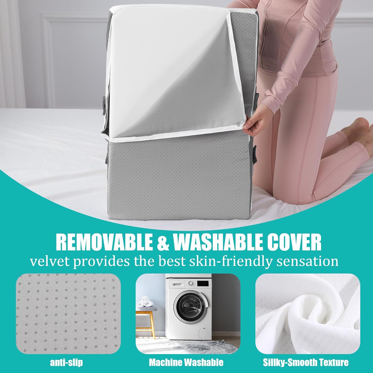 BALAPET(バラペット) 調節可能な脚昇枕 高密度フォーム昇降枕 膝の足の圧力を緩和するウェッジクッション 足を持ち上げる脚サポ