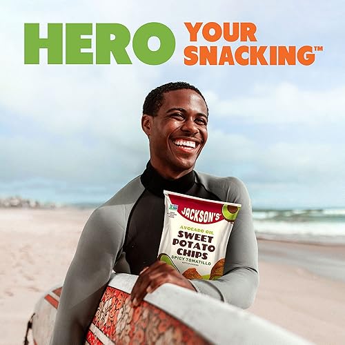 Miniatura 5 de Jackson's Paquete variado de papas fritas de batata hechas con aceites de primera calidad (5 onzas, paquete de 4)  Apto para alérgenos, sin gluten,