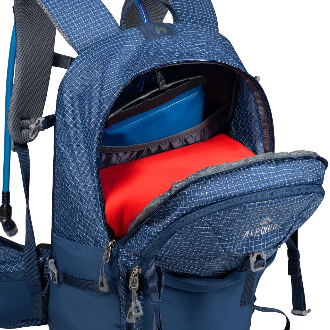 Alpinus - Plecak turystyczny Mismi 28 L, plecak sportowy i outdoorowy, trekkingowy z przestronną komorą główną, ergonomicznie uformowany - niebieski