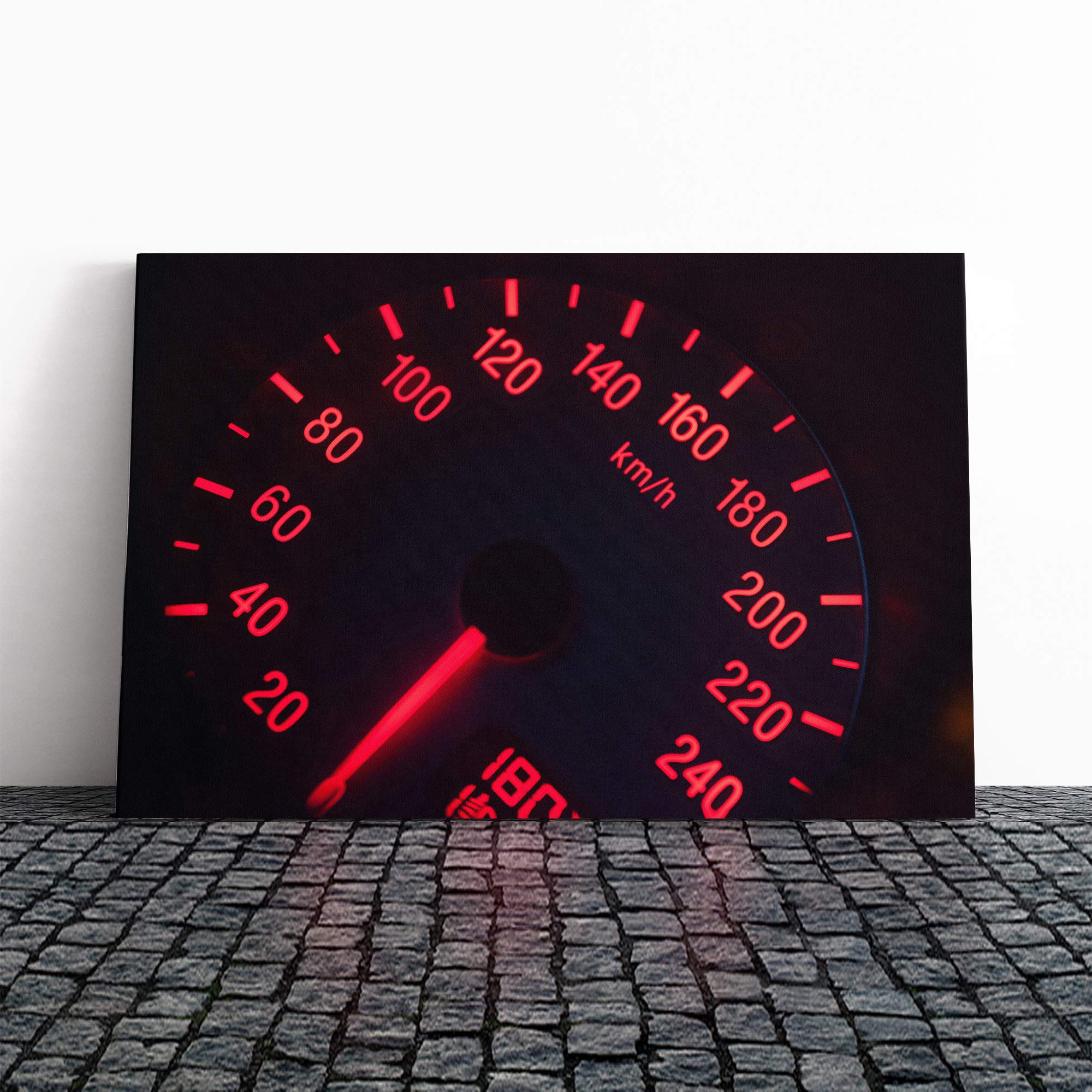 Speedometer Canvas Print | Gallery Wrapped 30mm Frame Wall Art | 30x20 inches | Ready to Hang | Modern Picture | Living Room Bedroom Lounge Office