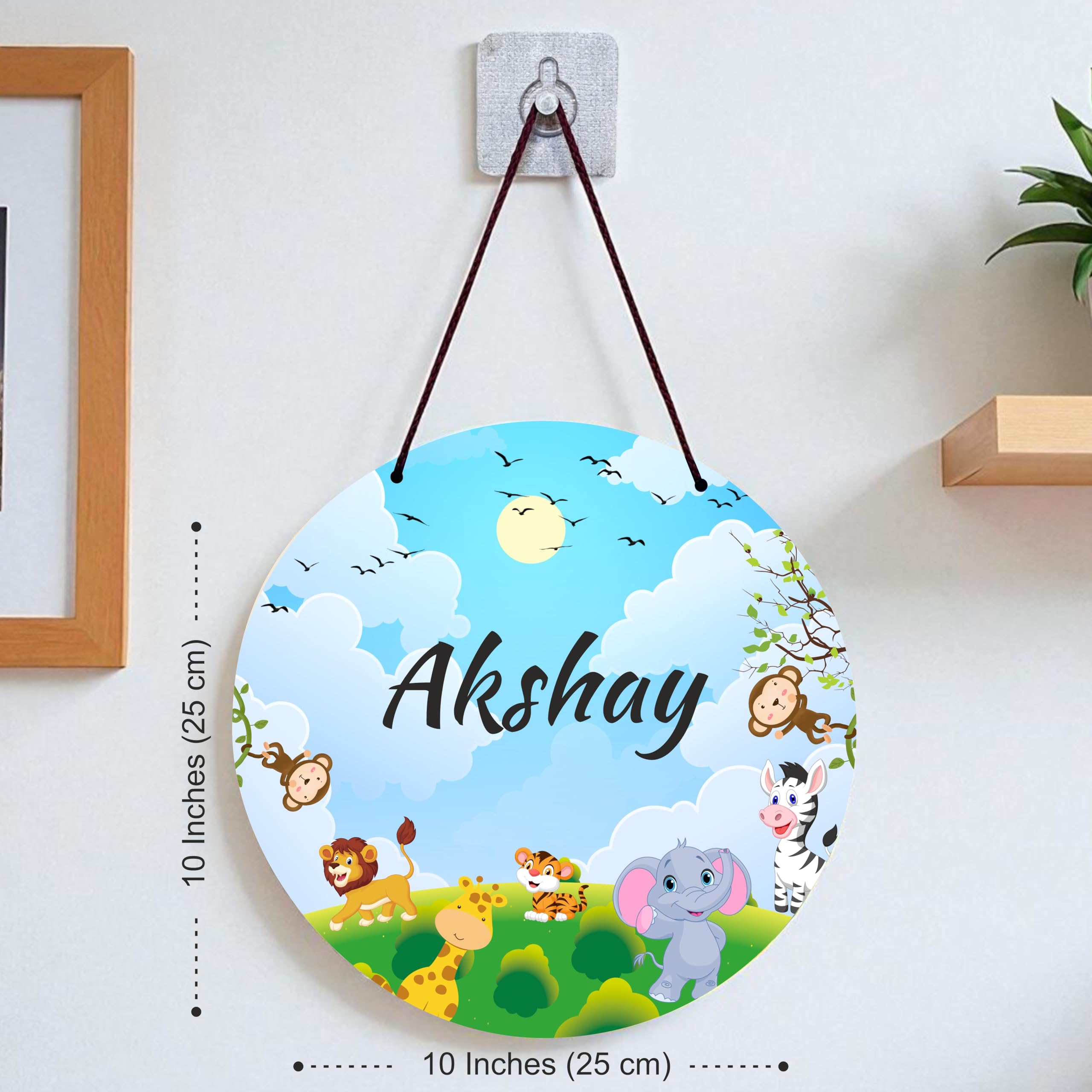 Personalized Kids Name Plate - Animal Theme -3 Personalized Kids Name Plate - Animal Theme -3