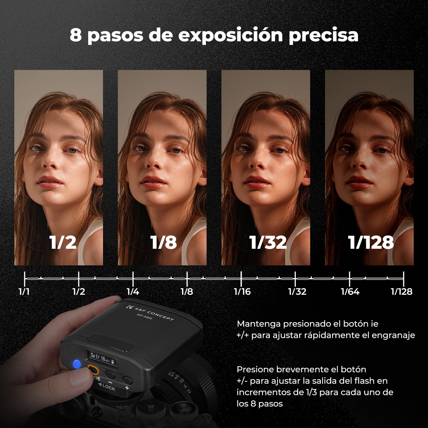 K&F CONCEPT Mini Flash Speedlite GN12 para Canon Nikon Fuji