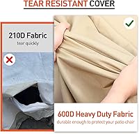 Vista 5 de Arcedo Fundas para Sillas de Respaldo Alto para Exteriores Impermeables, Fundas para Sillas Giratorias de Comedor Apilables de Servicio Pesado