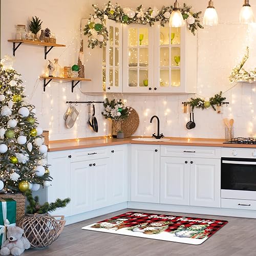 Miniatura 5 de Felpudo de Navidad personalizado para exteriores con nombre, tapete de bienvenida personalizado de Navidad, entrada al aire libre, hogar, tapete de