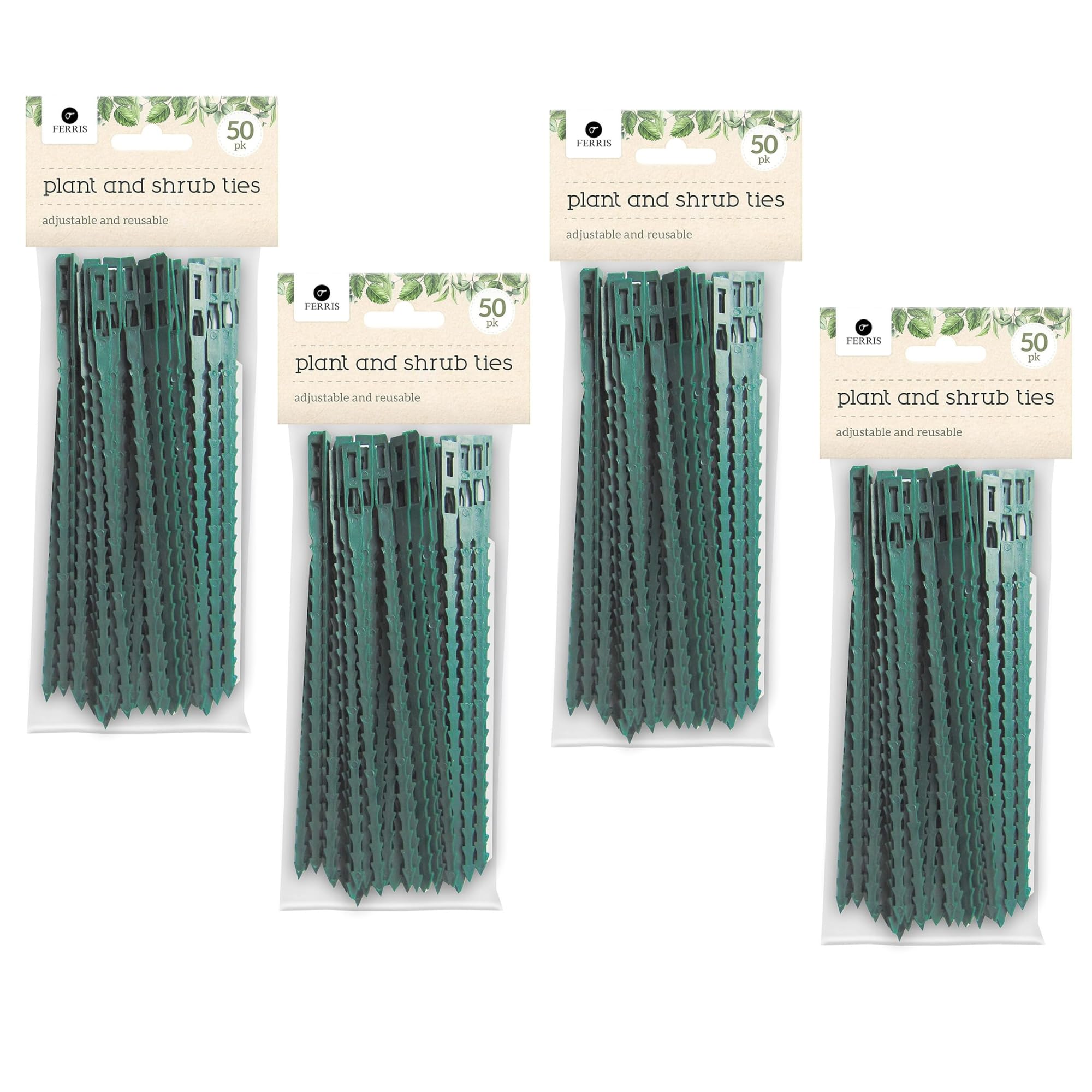 FERRIS Garden Plant Ties 200 Pack, Adjustable Heavy Duty Shrub Ties