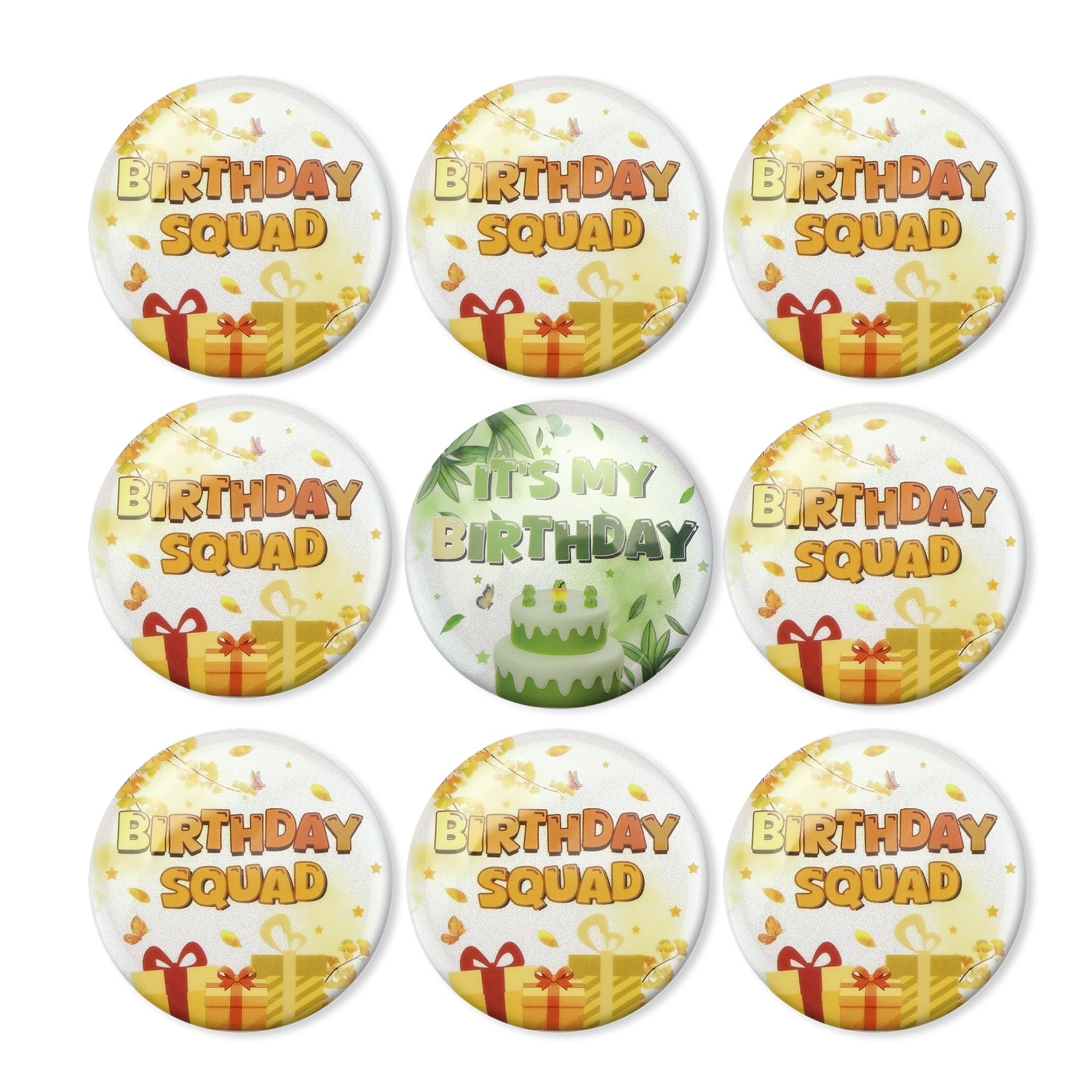 9pc Birthday Pin, It's My Birthday Pin, Happy Birthday Pin with Birthday Squad