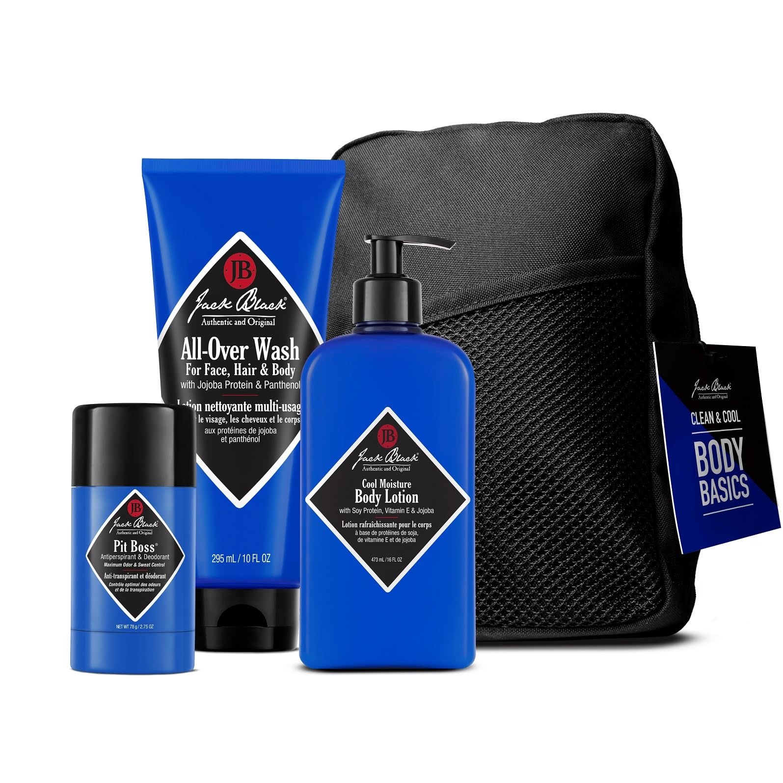 Body Collection Set for Men - Mens Body Wash, Pit Boss Men's Deodorant, Body Lotion, Grooming Kit