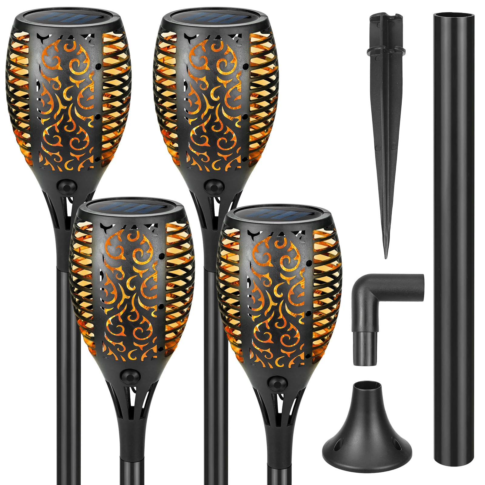 Sosoport Deck Halterungen - G-Klemmen Für Solar Fackeln Und Gartenbeleuchtung