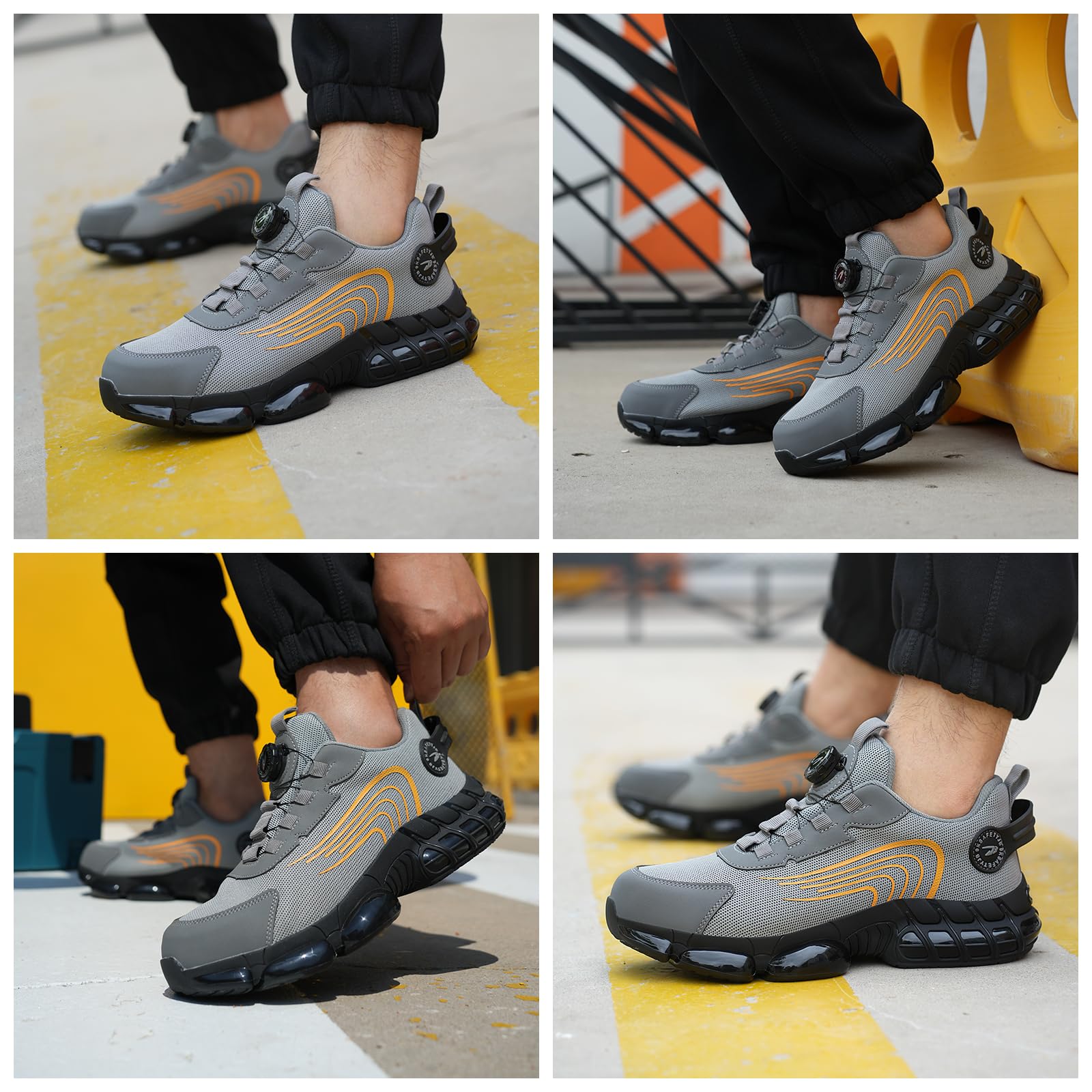 Scarpe Antinfortunistiche Uomo Donna Scarpe da Lavoro Traspiranti Leggere Comode con Punta in Acciaio 36-46 EU