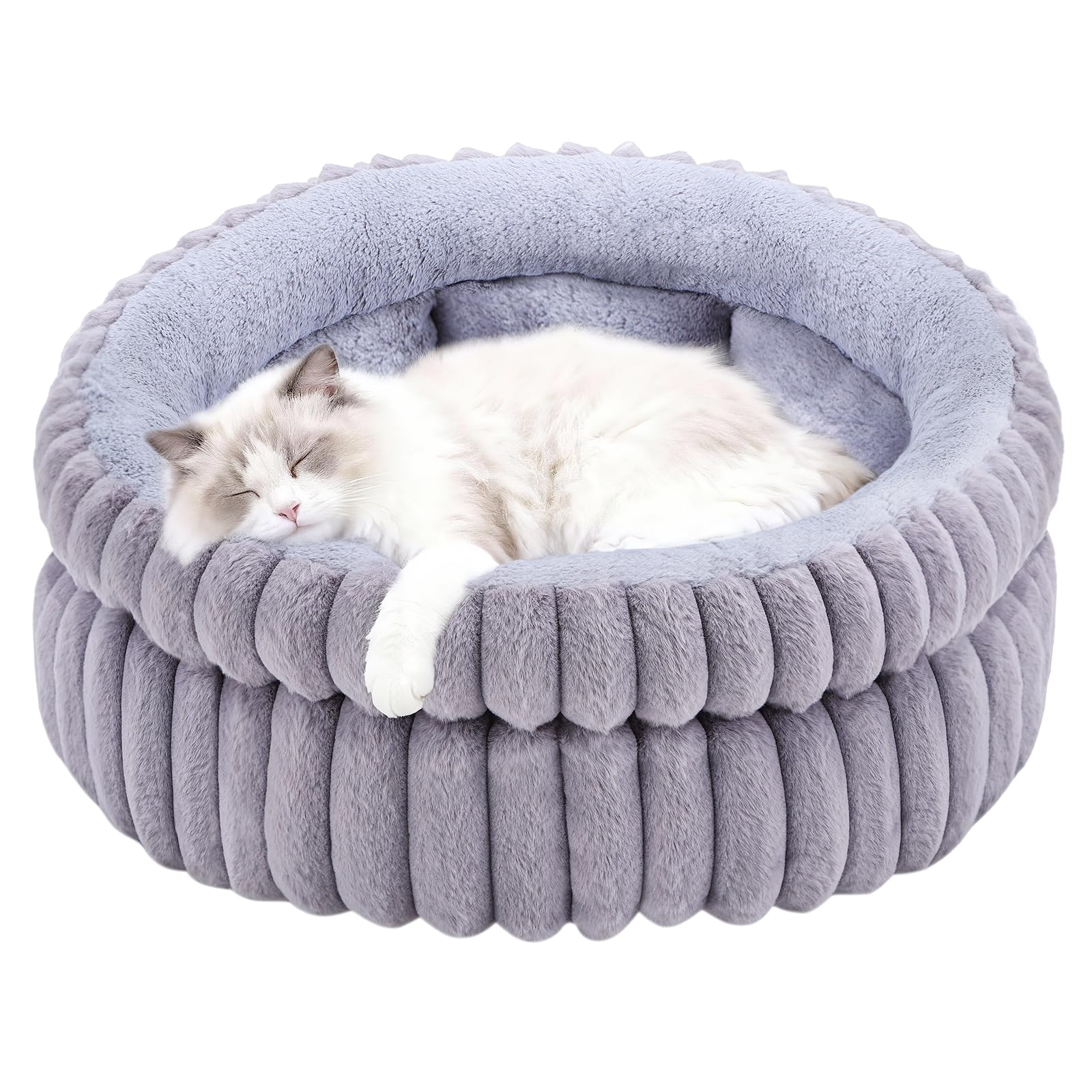 Lit pour chats d'intérieur gris parfait pour les siestes au salon