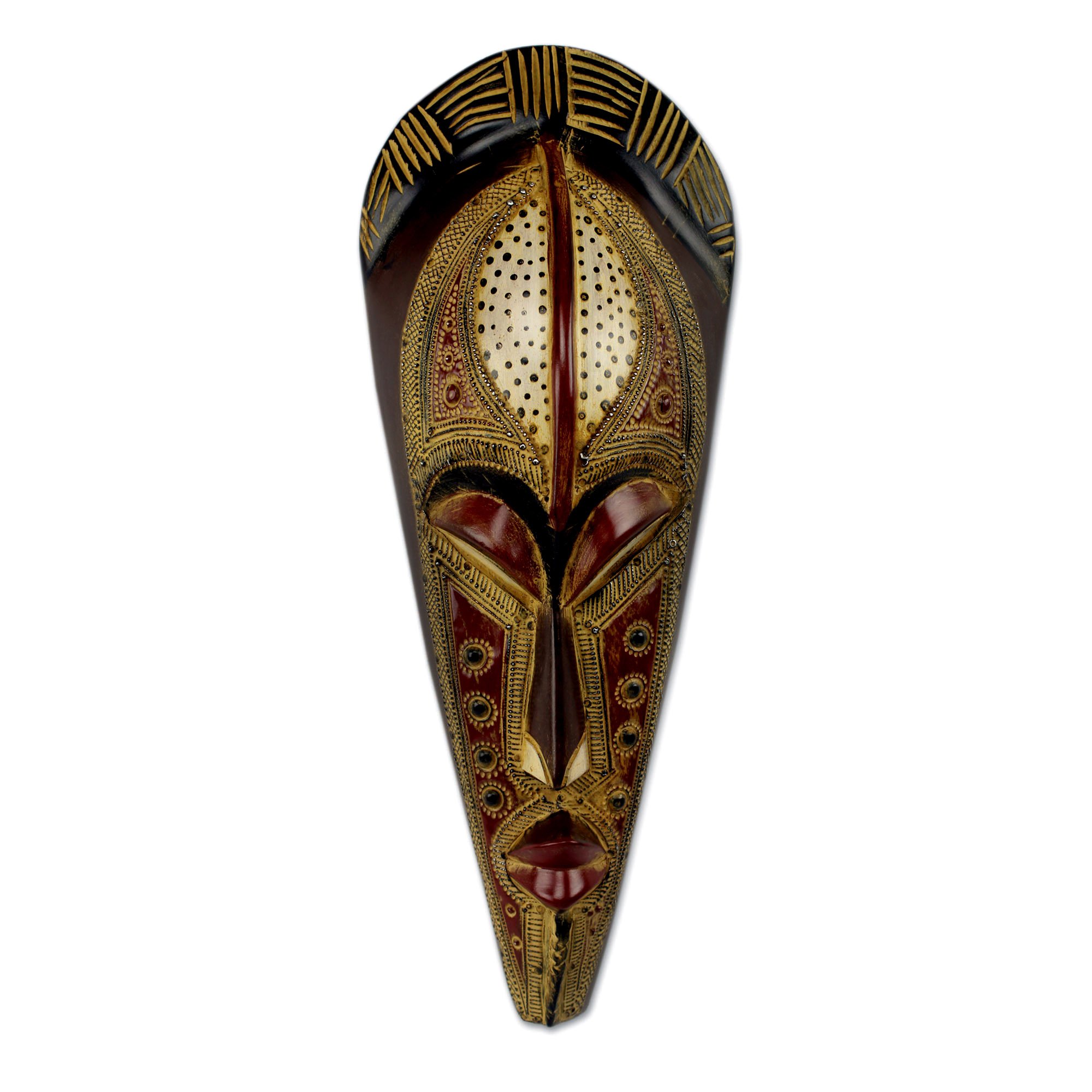 NOVICA Silence is Golden' African mask