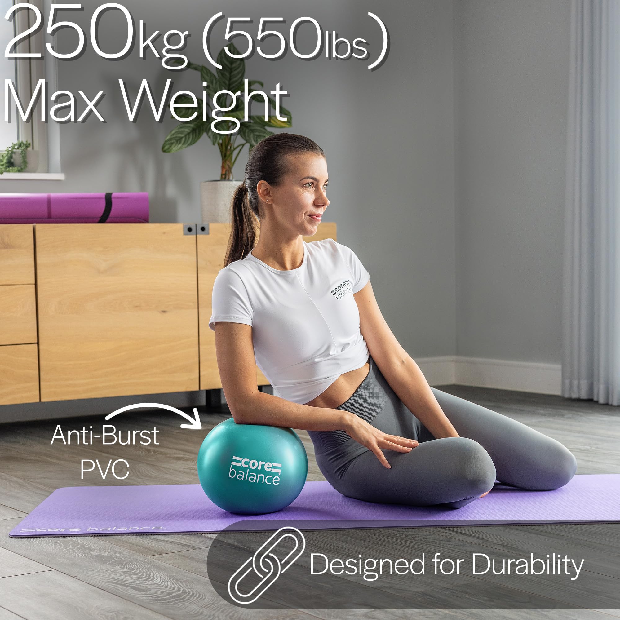 Pilates Ball - Core Strength & Stability -3