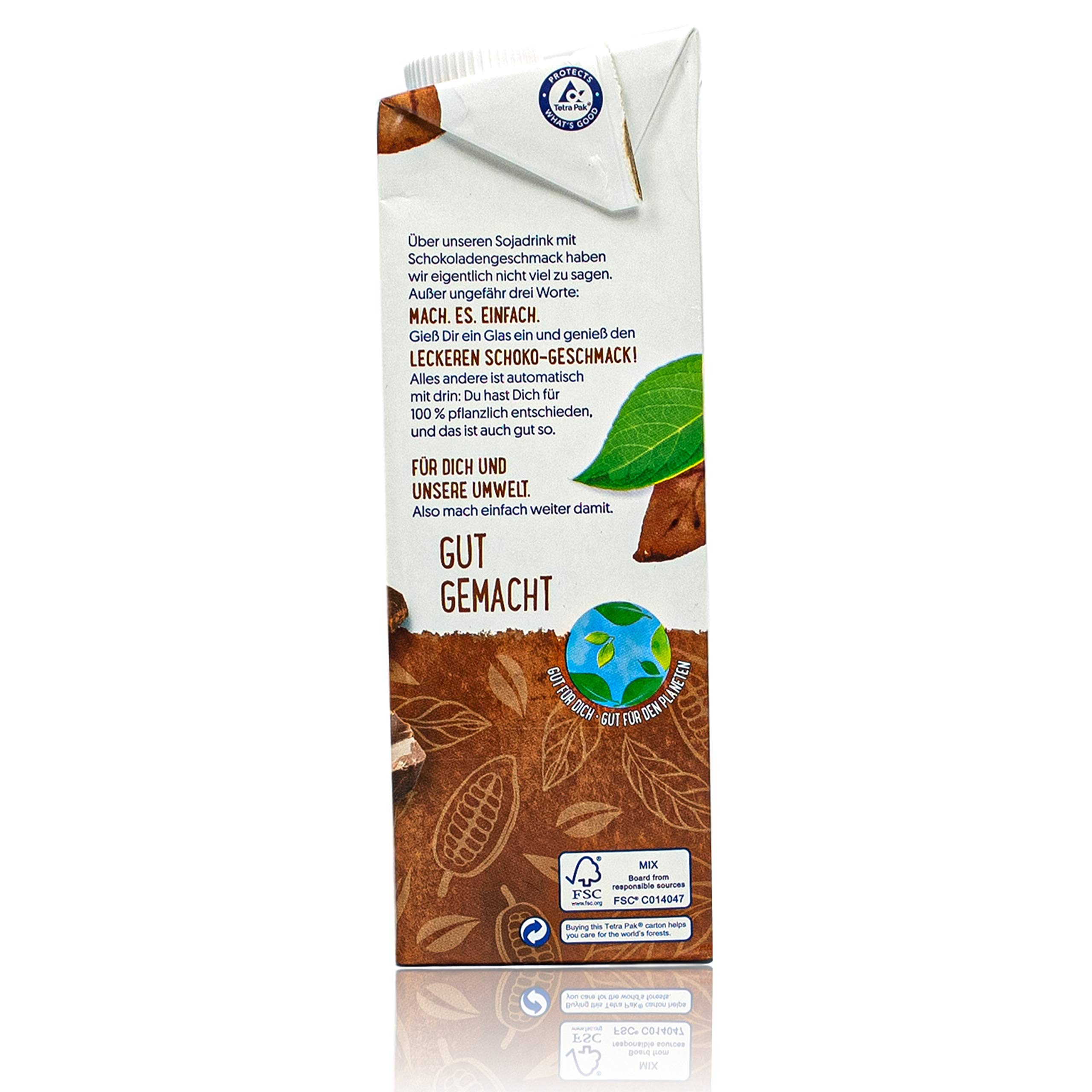 Alpro - 10er Pack Sojadrink Schoko 1 Liter - Choco Soja Soya Drink 100 % pflanzlich