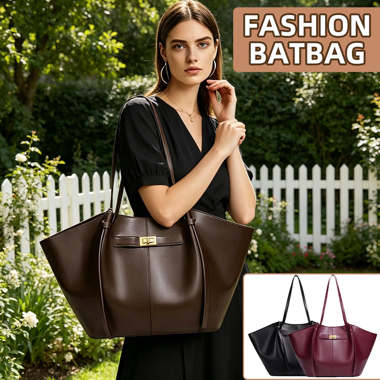 Bolso Tote de Cuero para Mujer, Bolso de Mano de Piel, Shopper Tasche Damen Groß, Bolsos de Hombro Amplio con Correa Desmontable, para Trabajo, Escuela, Compras, Viajes y Oficina
