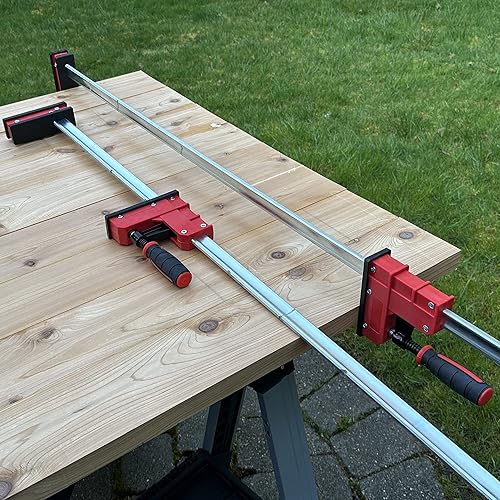 Miniatura 8 de Toolix - Juego de abrazaderas paralelas de 48 pulgadas 2 con 4 bloques de soporte de abrazadera, abrazaderas de barra resistentes, abrazaderas para