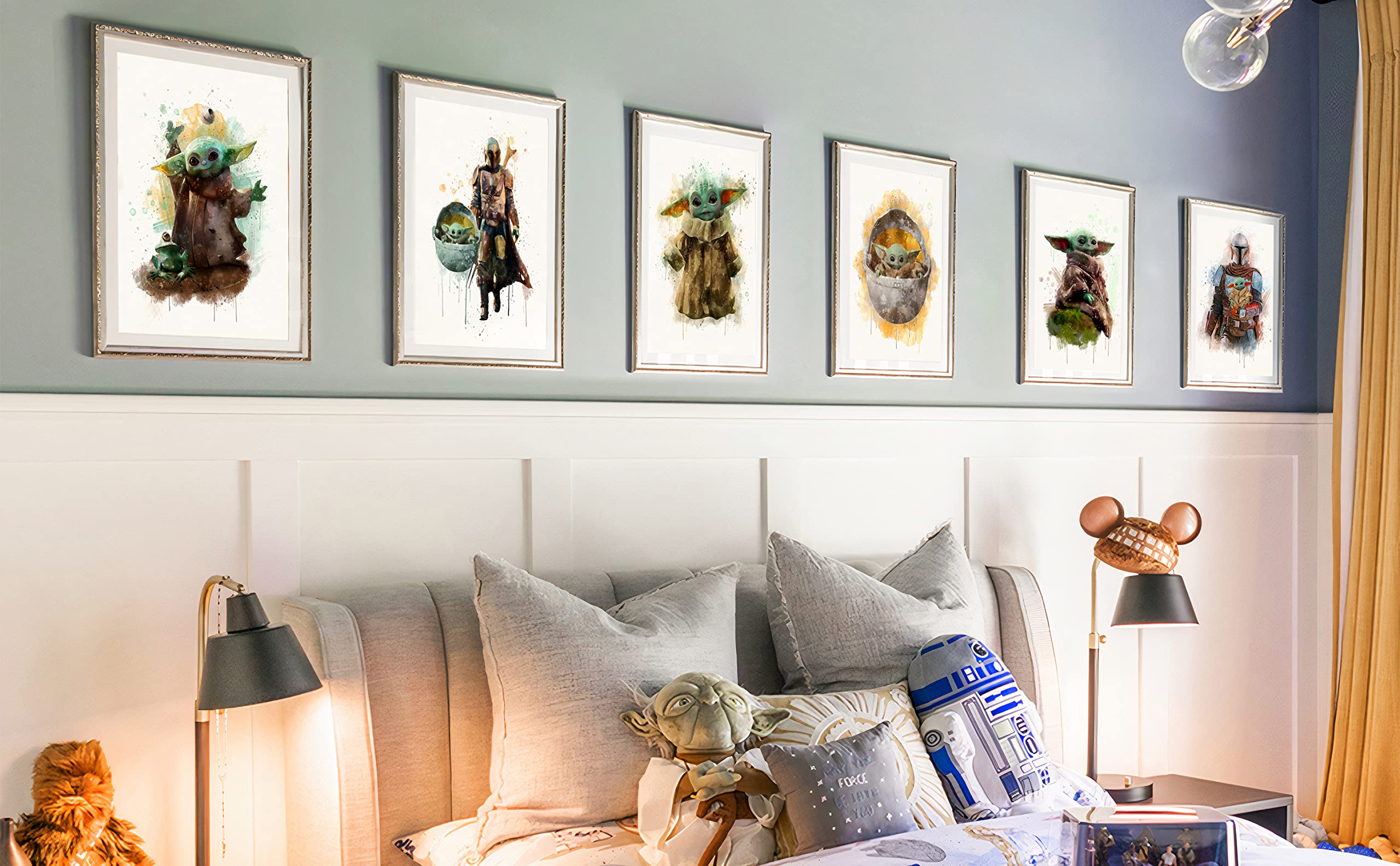Tapisserie Baby Yoda Mandalorian – Décoration Murale Chambre – Multicolore