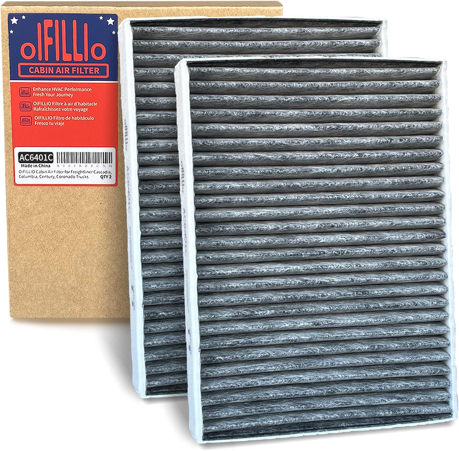 OIFILLIO HEPA Cabin Engine Air Filter for BMW X5 X7 X6 (2019-2023) 3.0L ONLY; for 530i 540i 530e 740i (2017-2023); (NOT FOR 4.4L V8) (3PCS)