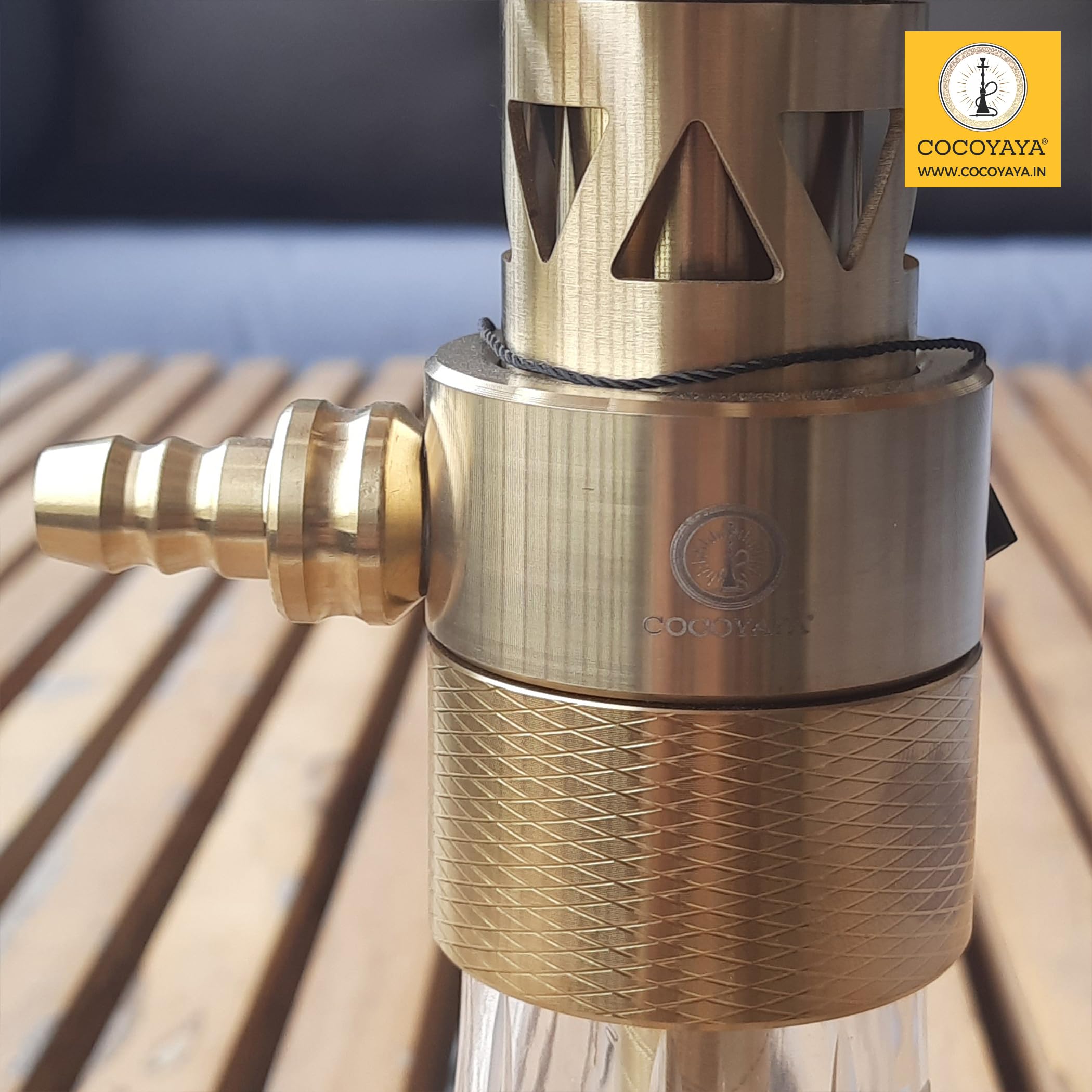 COCOYAYA Nano Series Zippy Hookah Golden (Transparent Base) With