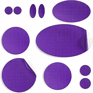 aZengear Repair Patches for Jackets, Tent, Shoe Toe, Air Mattress, Inflatables, PVC Gear - Waterproof, Self-Adhesive, Tear-Cold-Heat-Resistant, Down Puffer Coat (11 Pcs, Purple)