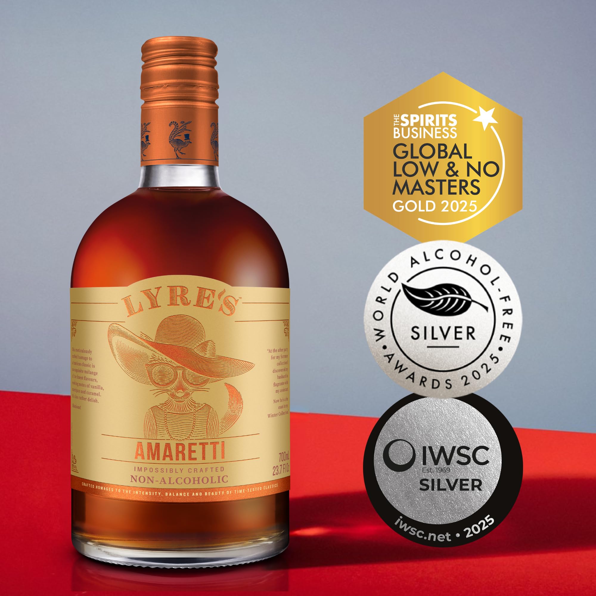 Lyres Amaretti Award-Winning Non Alcoholic Amaretto Alternative Zero Proof Spirit for Non Alcoholic Amaretto Sours Cocktails and Dessert — view 2