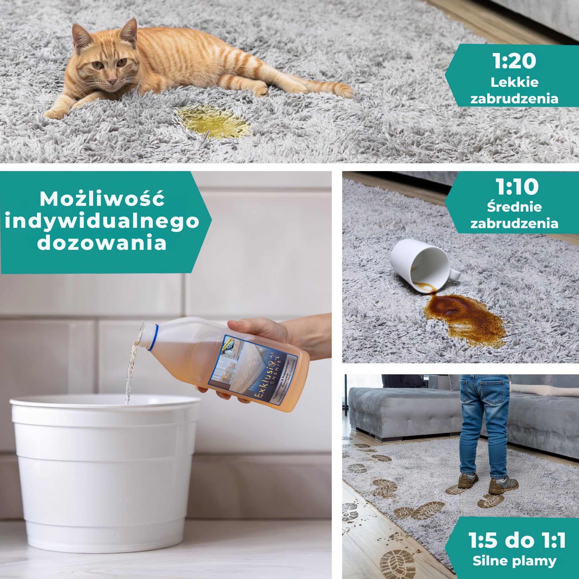 Koncentrat do czyszczenia dywanów i tapicerki 1L – Odpowiedni do odkurzaczy piorących i ekstrakcyjnych – Do dywanów, tapicerki, siedzeń samochodowych i powierzchni tekstylnych – Świeży zapach