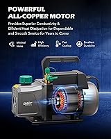 Vista 5 de Orion Motor Tech - Bomba de vacío de AC y juego de medidores, bomba de vacío de 1/3 hp, kit de manómetro de 4.5 cfm con detector de fugas, 4