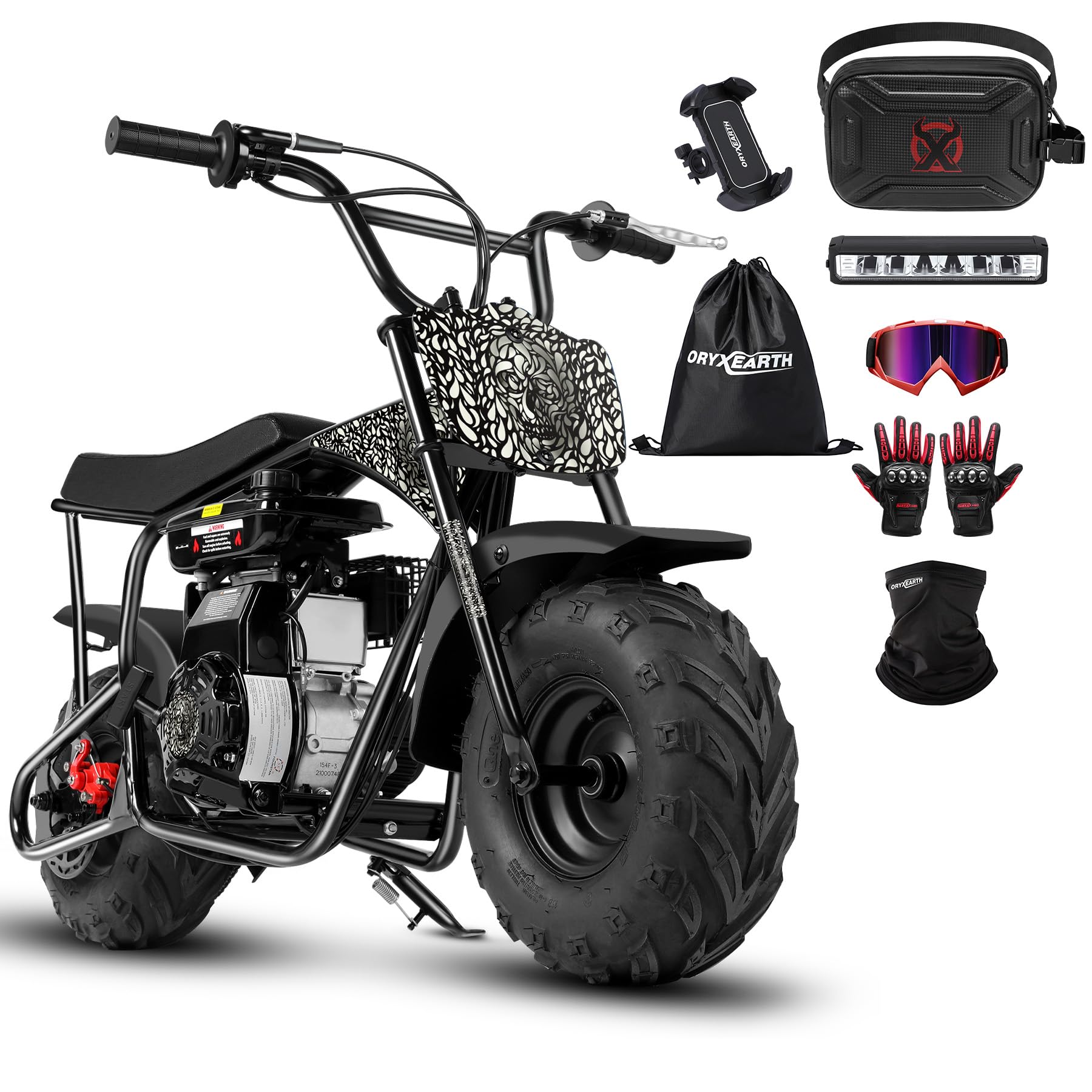 BRM100 Mini Dirt Pit Bike 105cc 4-Stroke Off Road for Teens Adults 220 LBS