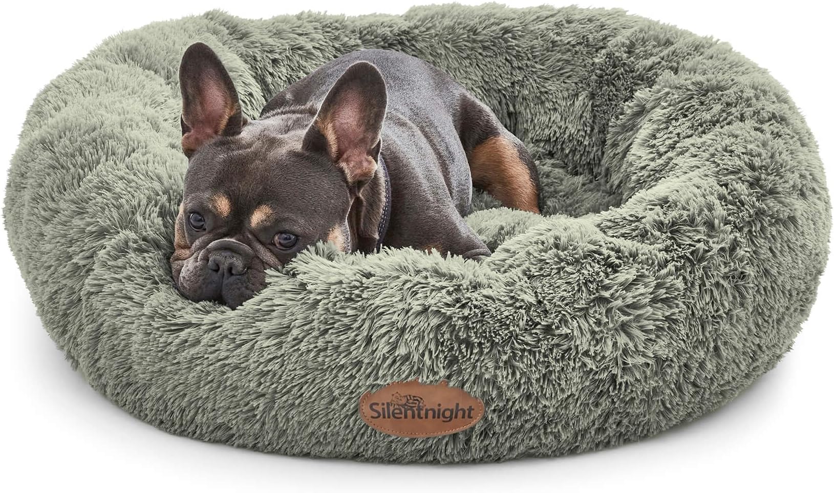 Silentnight Donut Calming Dog Bed Calming Dog Cat Pet Bed Anxiety Relief Soft Fluffy Doughnut