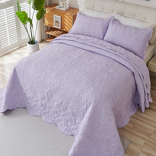 Miniatura 90 de EVENHUG Juego de edredón tamaño King, suave, ligero, gris oscuro, con 2 fundas de almohada, cubrecama reversible para todas las estaciones, 3 piezas