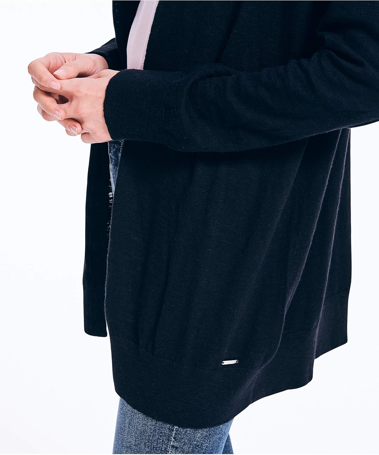 Nautica Womens Nautica Women's Soft Open Front Long Cardigan - Image 5