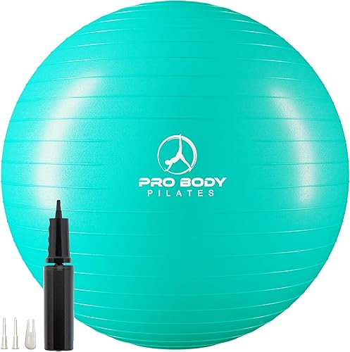 Miniatura 10 de ProBody Pelota para pilates, ejercicios y yoga, varios tamaños, para sentarse y practicar el equilibrio, pelota grande y de gimnasio para embarazada